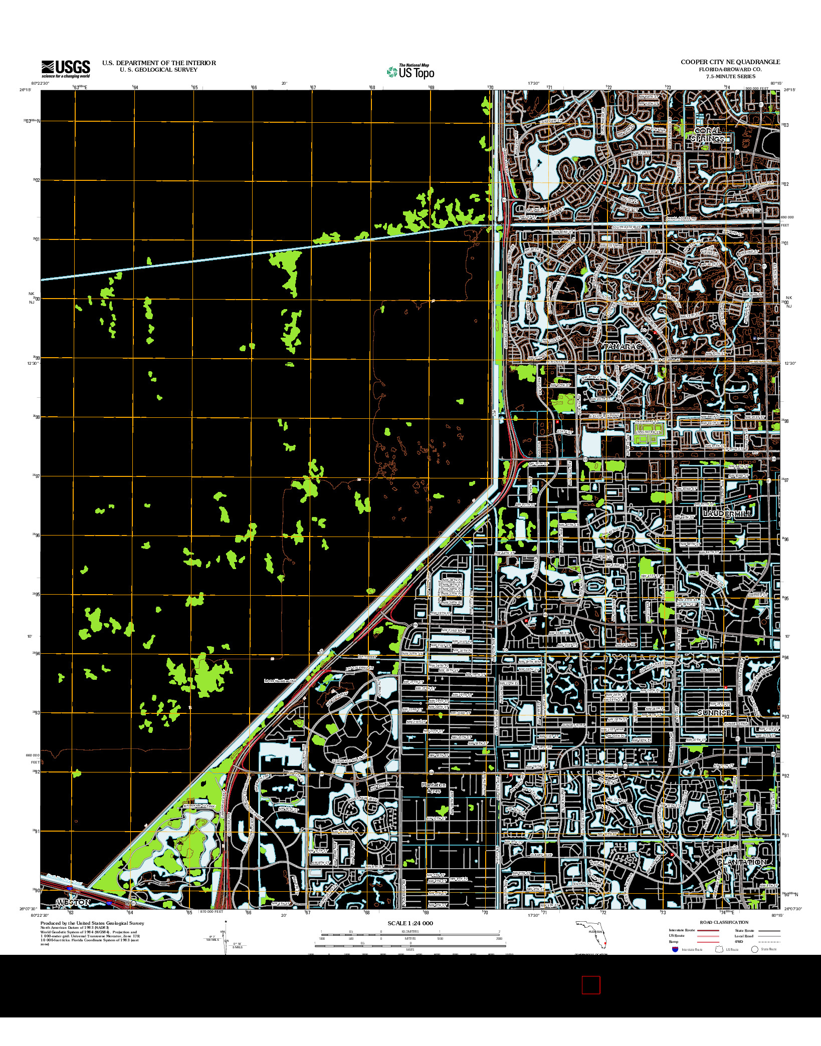 USGS US TOPO 7.5-MINUTE MAP FOR COOPER CITY NE, FL 2012
