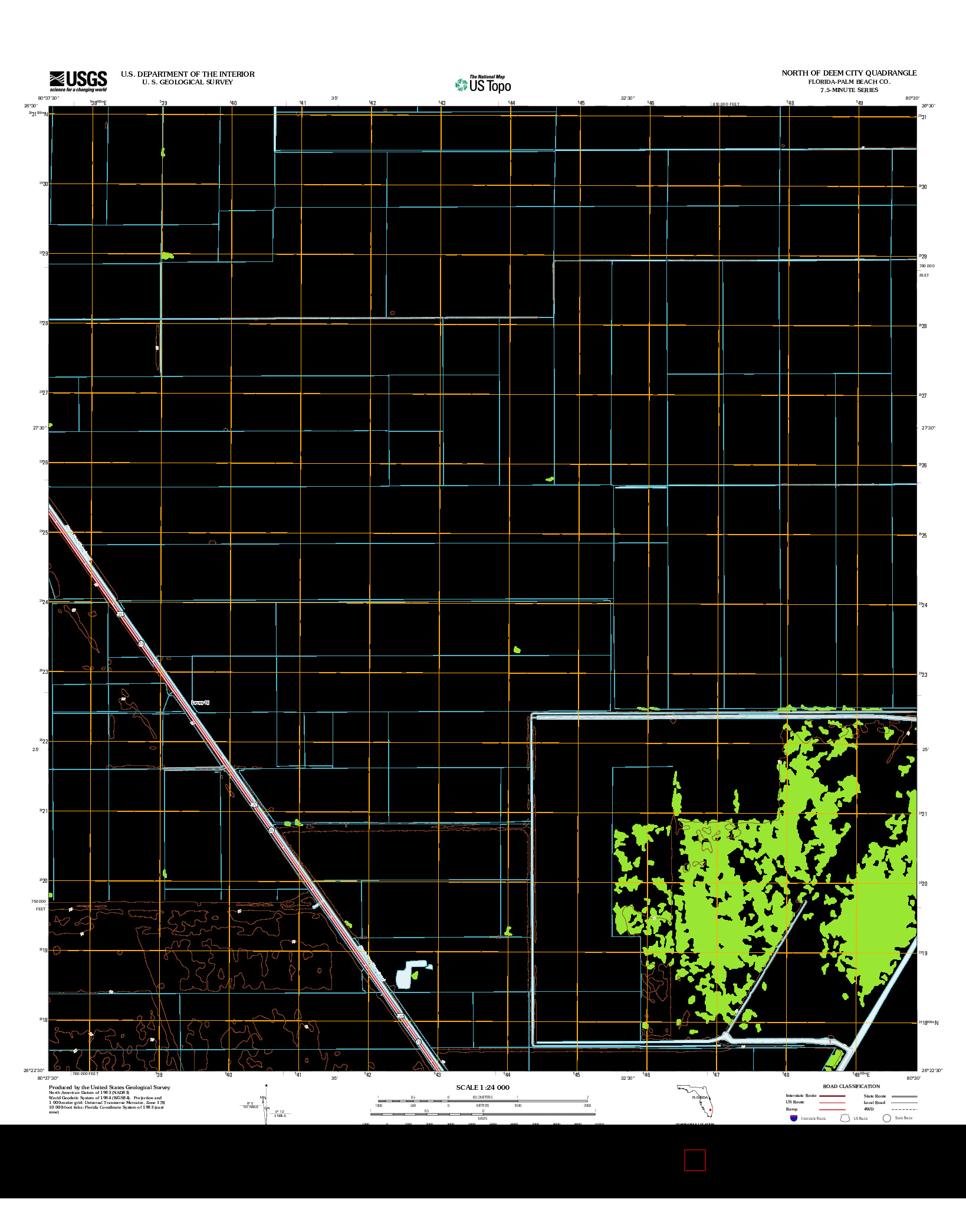 USGS US TOPO 7.5-MINUTE MAP FOR NORTH OF DEEM CITY, FL 2012