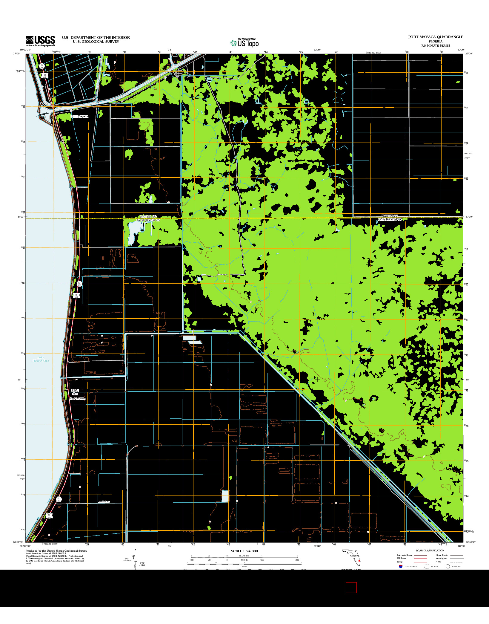 USGS US TOPO 7.5-MINUTE MAP FOR PORT MAYACA, FL 2012