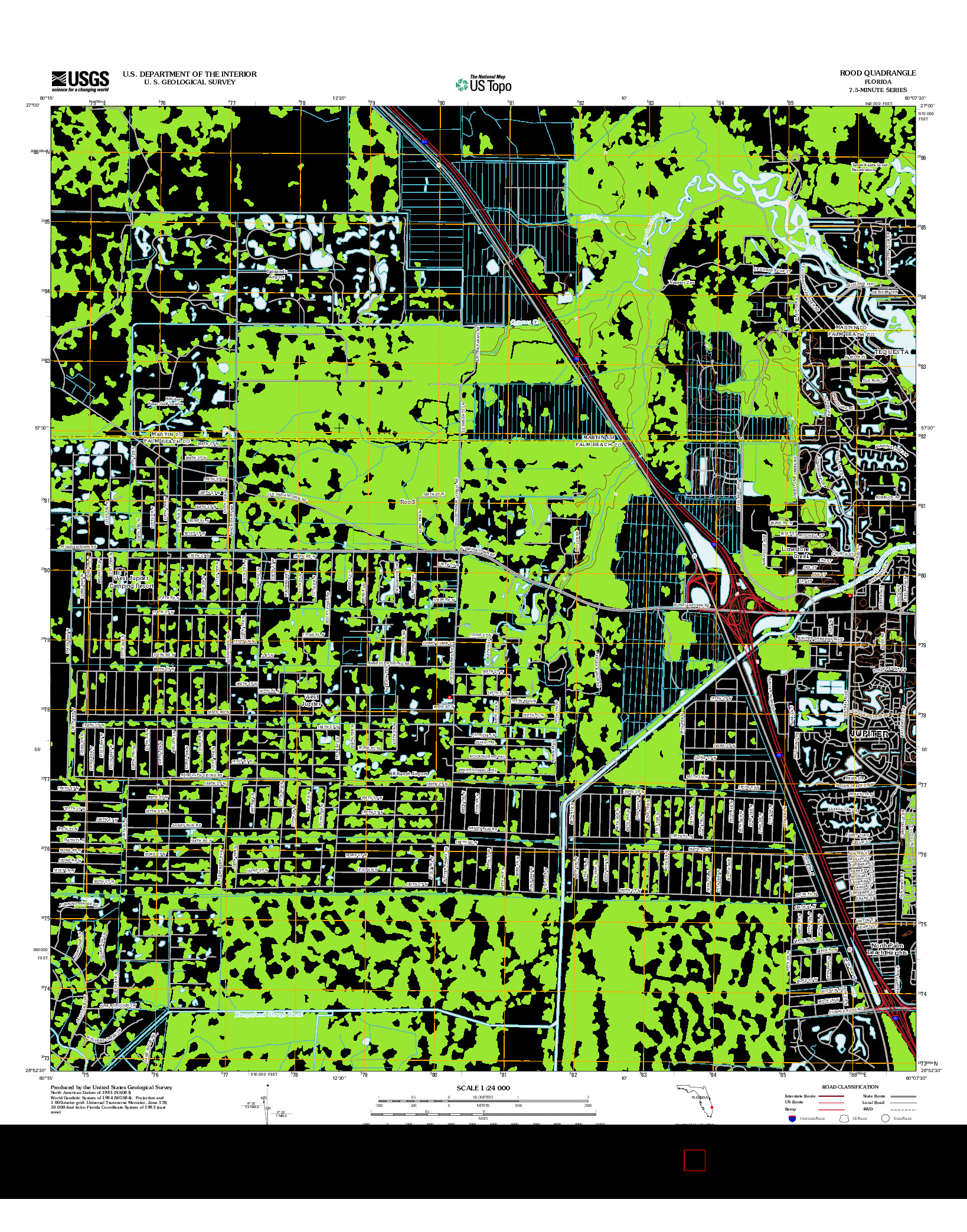 USGS US TOPO 7.5-MINUTE MAP FOR ROOD, FL 2012