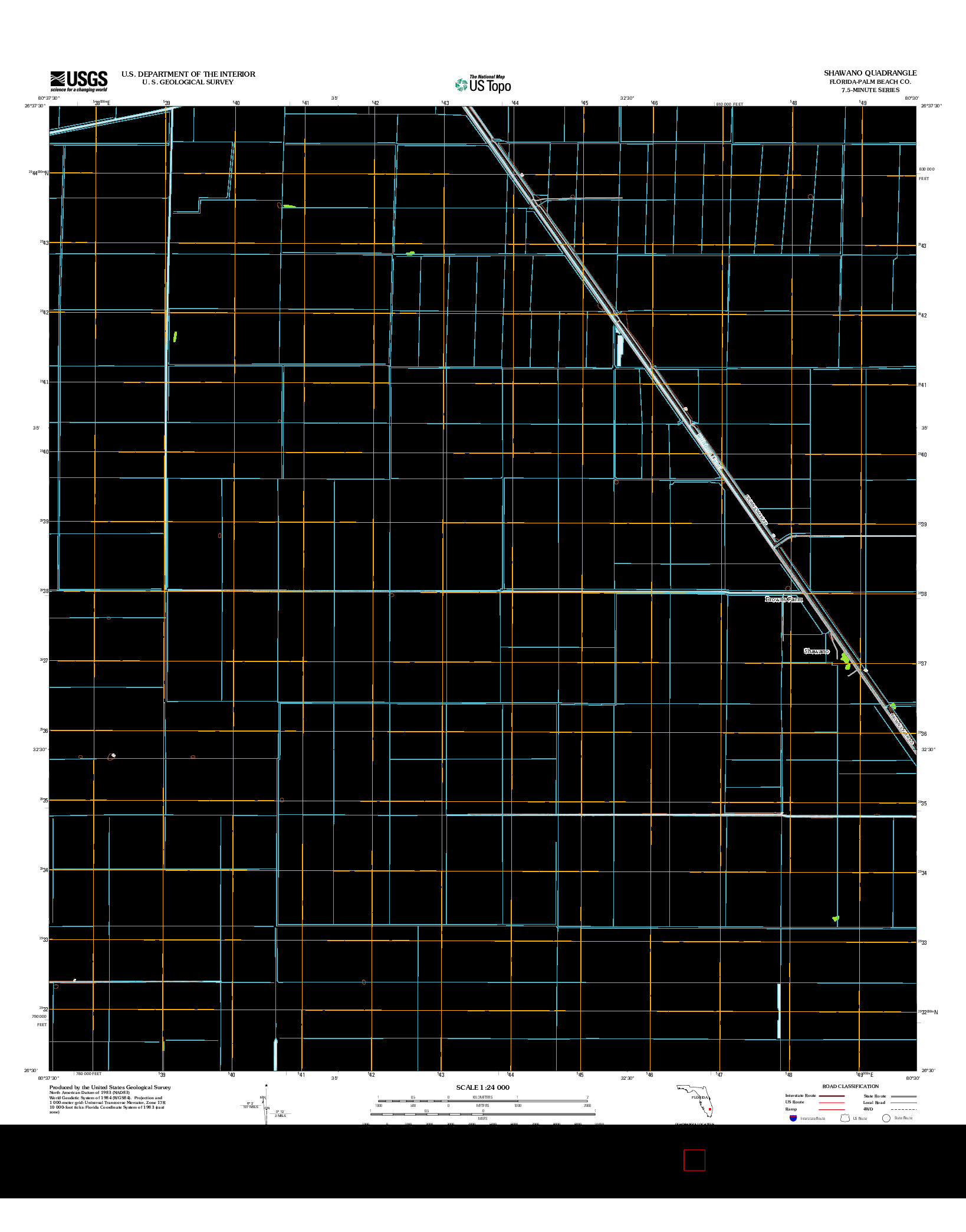 USGS US TOPO 7.5-MINUTE MAP FOR SHAWANO, FL 2012