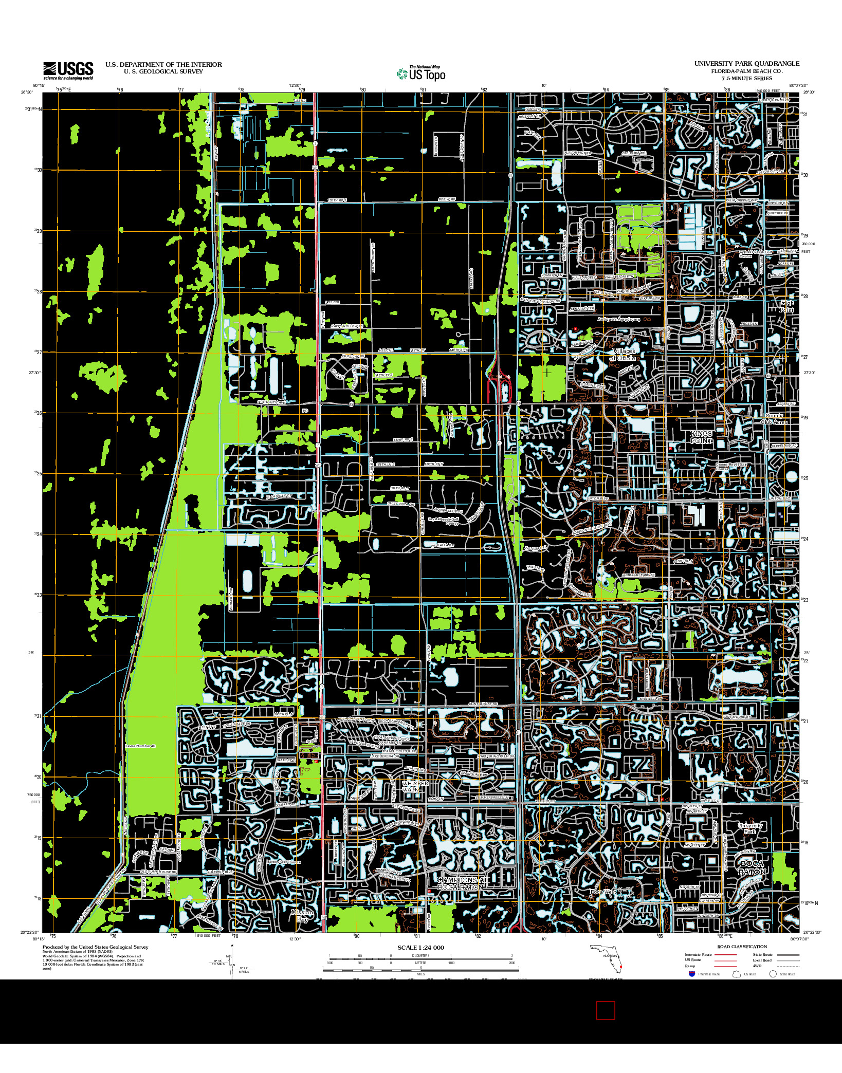 USGS US TOPO 7.5-MINUTE MAP FOR UNIVERSITY PARK, FL 2012