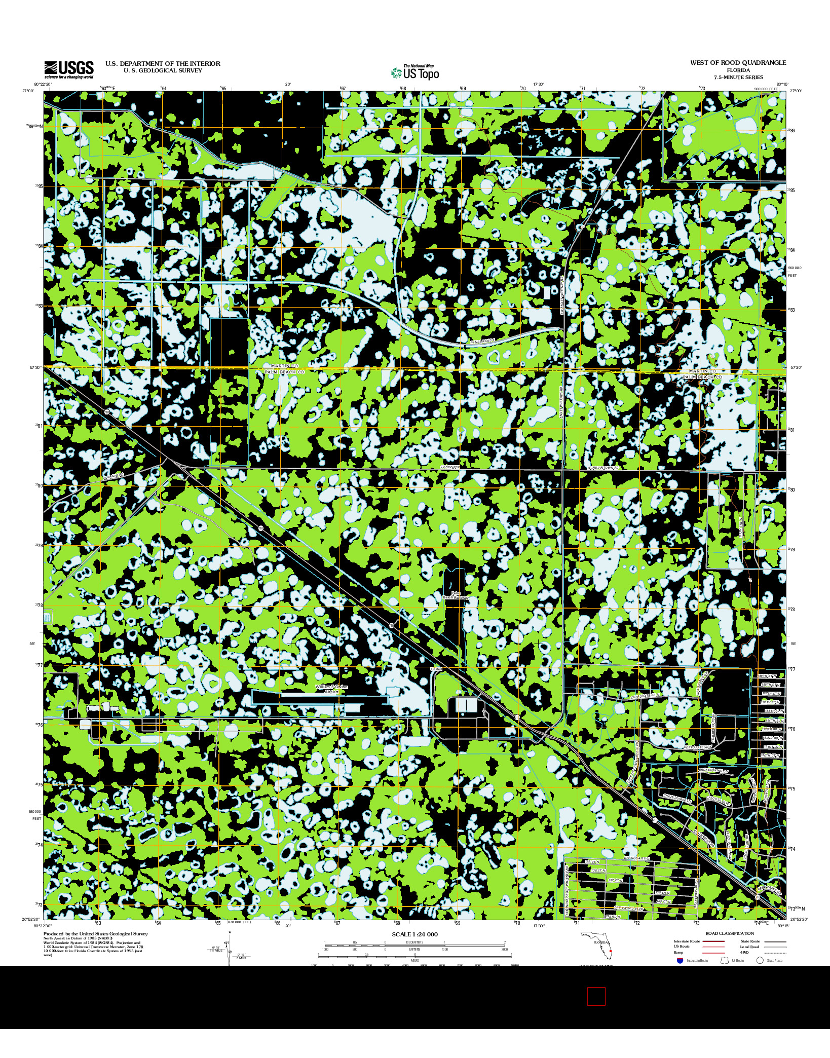 USGS US TOPO 7.5-MINUTE MAP FOR WEST OF ROOD, FL 2012