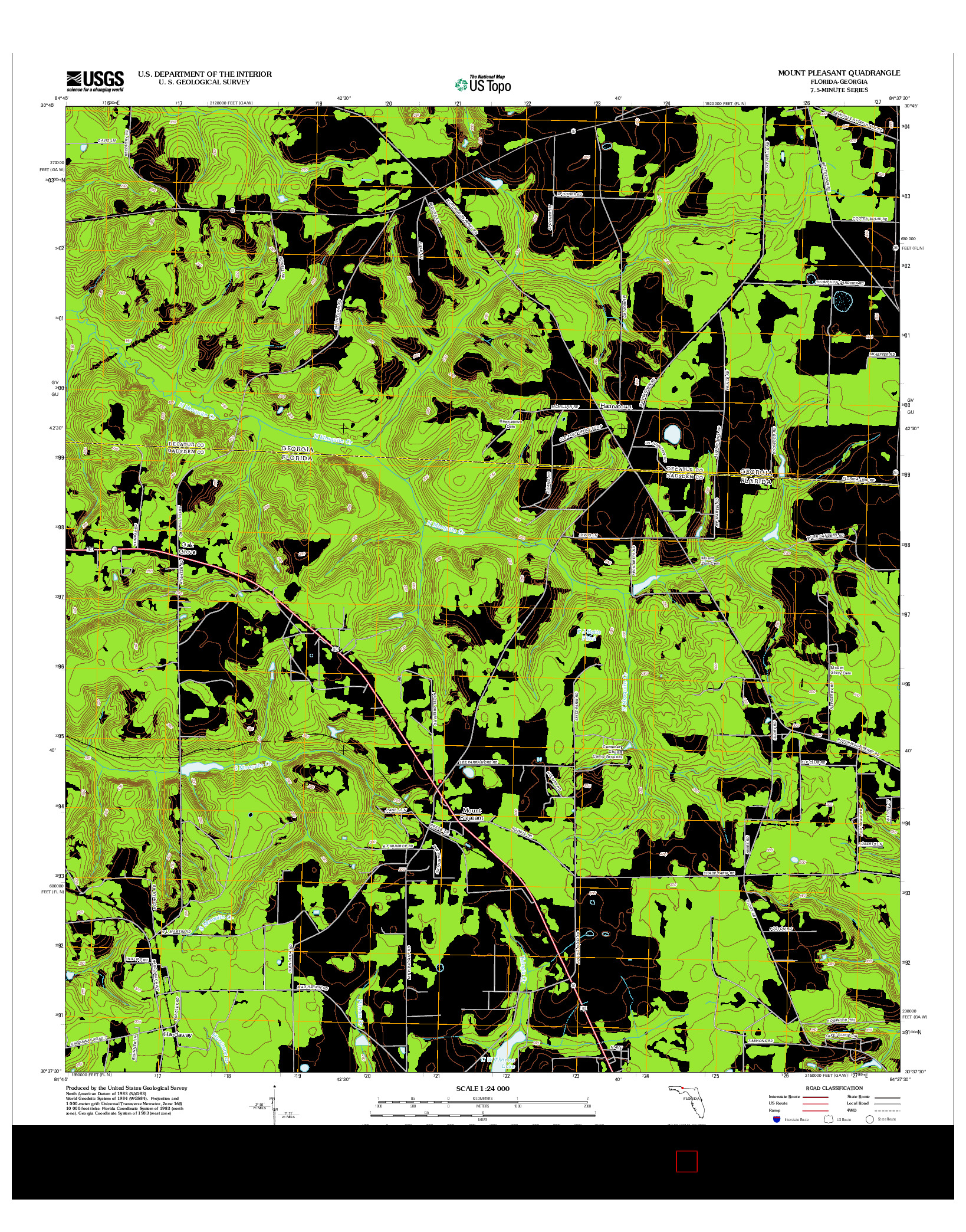 USGS US TOPO 7.5-MINUTE MAP FOR MOUNT PLEASANT, FL-GA 2012