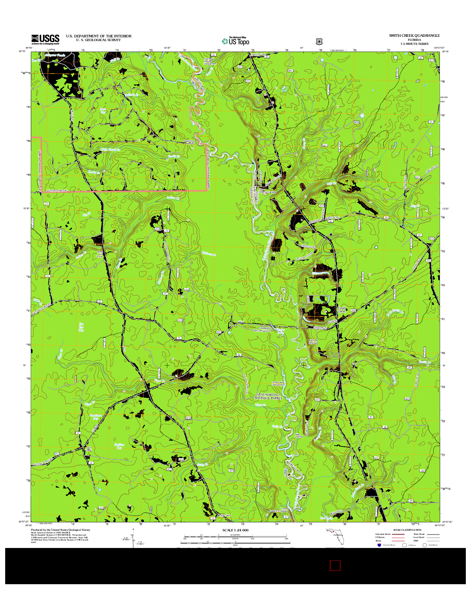 USGS US TOPO 7.5-MINUTE MAP FOR SMITH CREEK, FL 2012