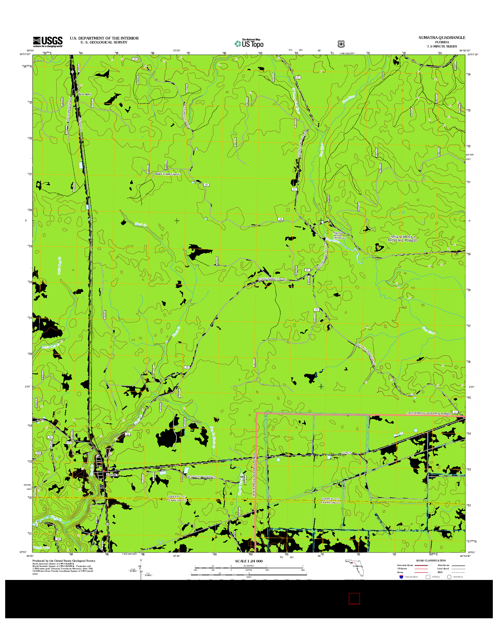USGS US TOPO 7.5-MINUTE MAP FOR SUMATRA, FL 2012