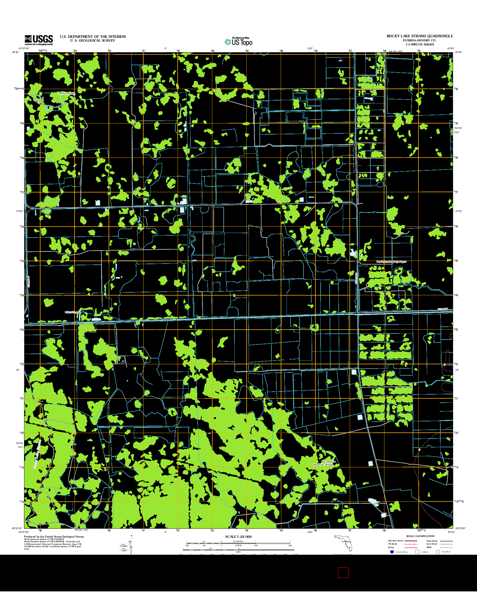 USGS US TOPO 7.5-MINUTE MAP FOR ROCKY LAKE STRAND, FL 2012