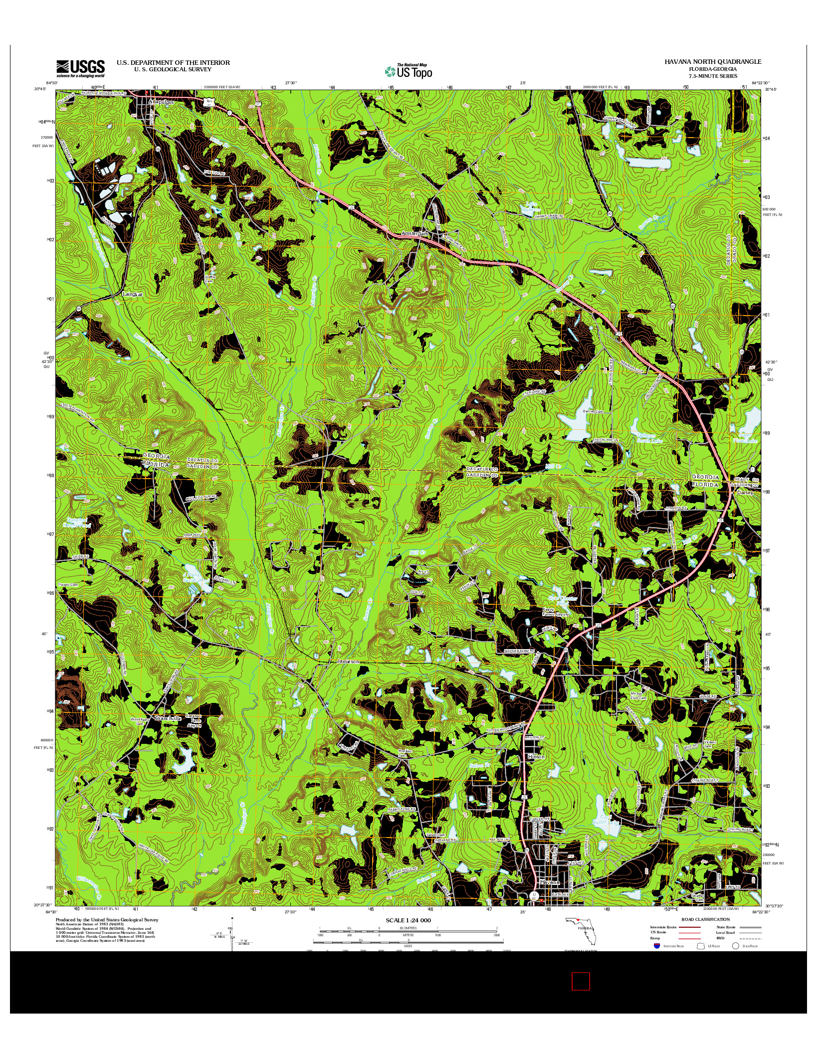 USGS US TOPO 7.5-MINUTE MAP FOR HAVANA NORTH, FL-GA 2012