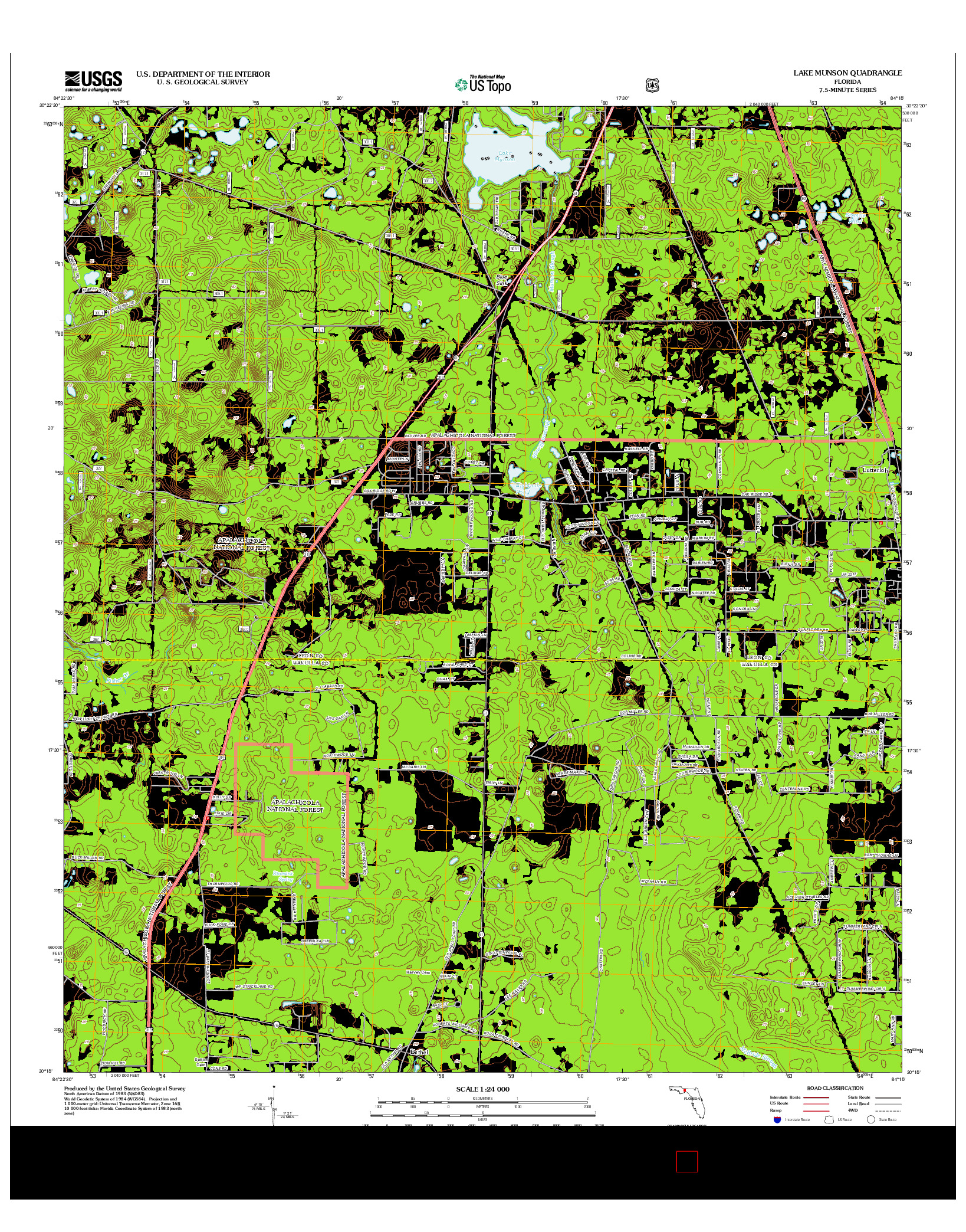 USGS US TOPO 7.5-MINUTE MAP FOR LAKE MUNSON, FL 2012