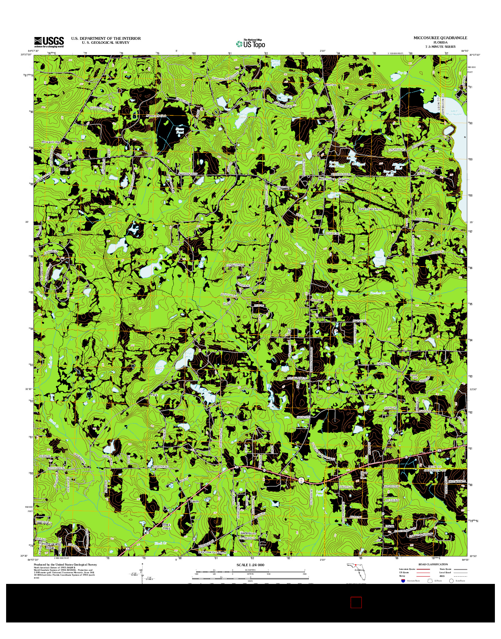 USGS US TOPO 7.5-MINUTE MAP FOR MICCOSUKEE, FL 2012