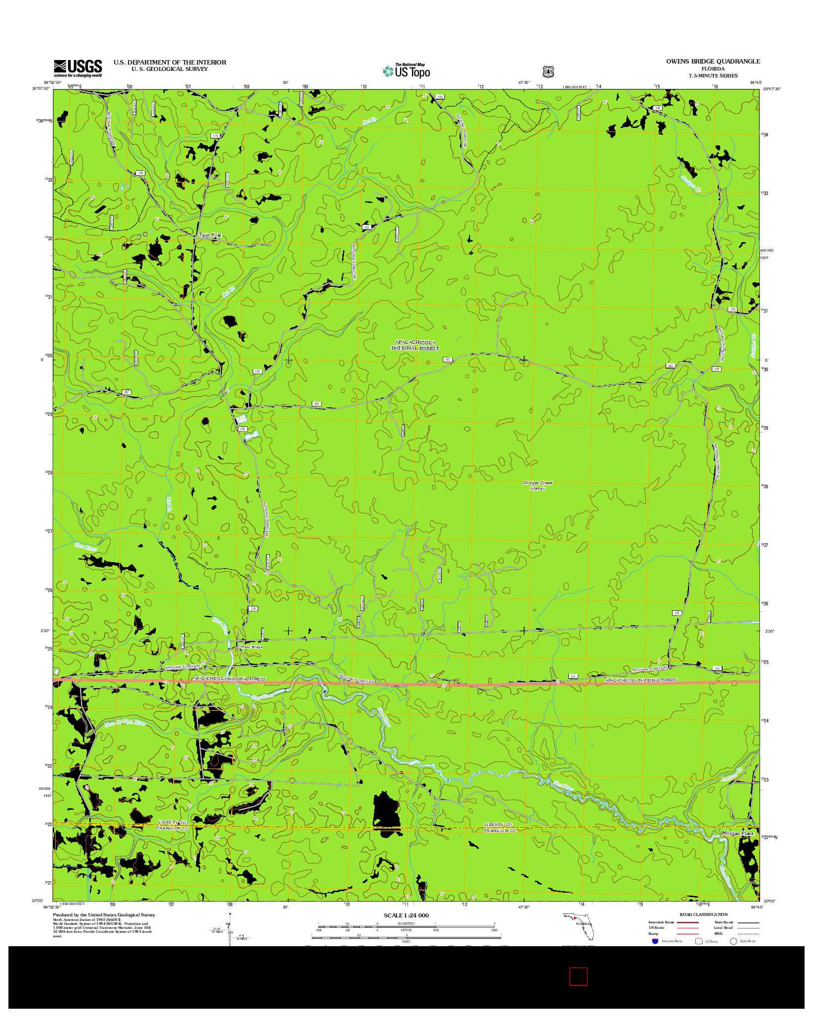 USGS US TOPO 7.5-MINUTE MAP FOR OWENS BRIDGE, FL 2012