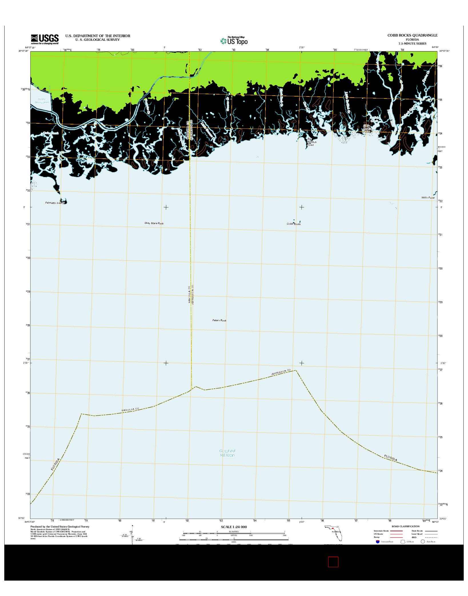 USGS US TOPO 7.5-MINUTE MAP FOR COBB ROCKS, FL 2012