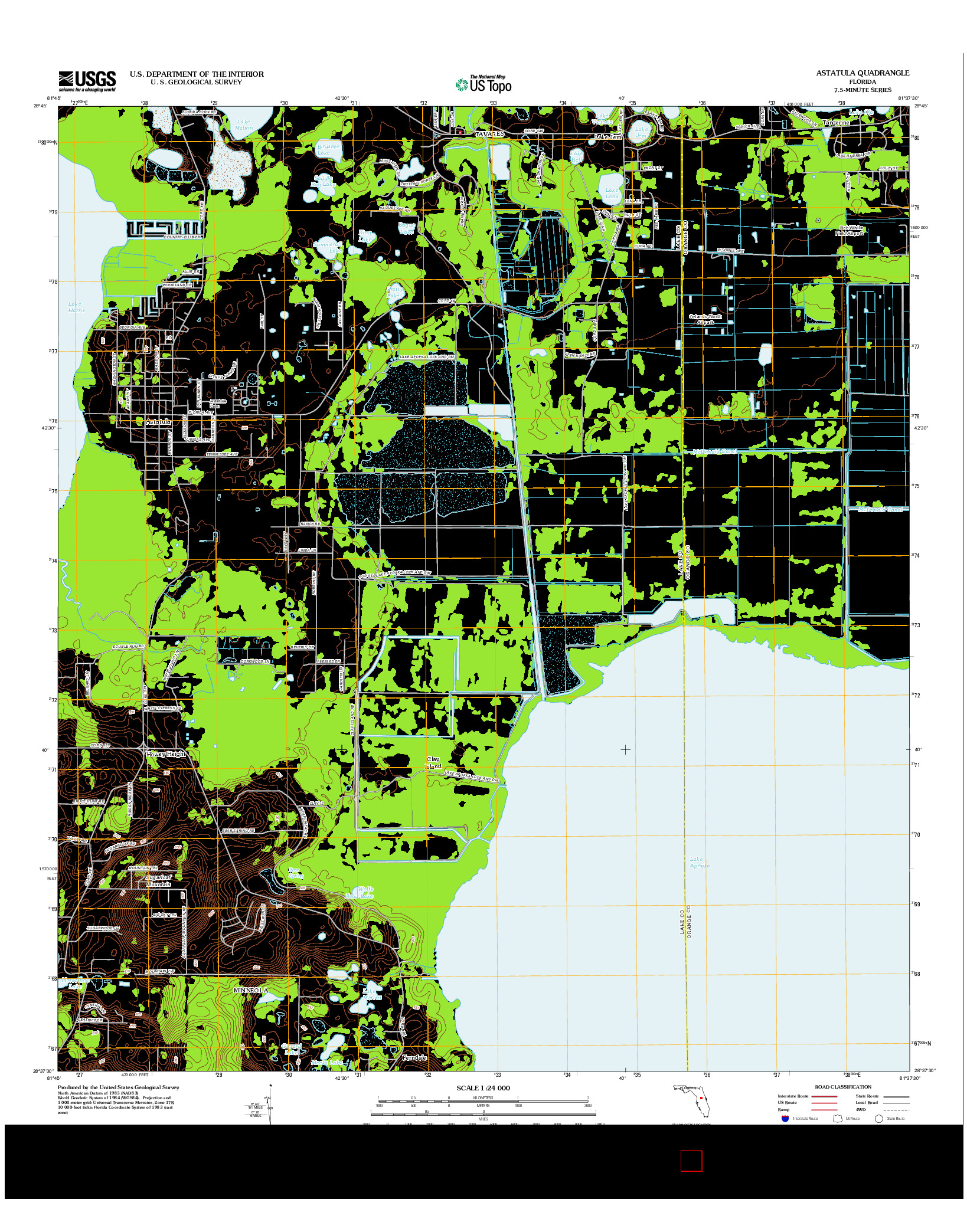 USGS US TOPO 7.5-MINUTE MAP FOR ASTATULA, FL 2012