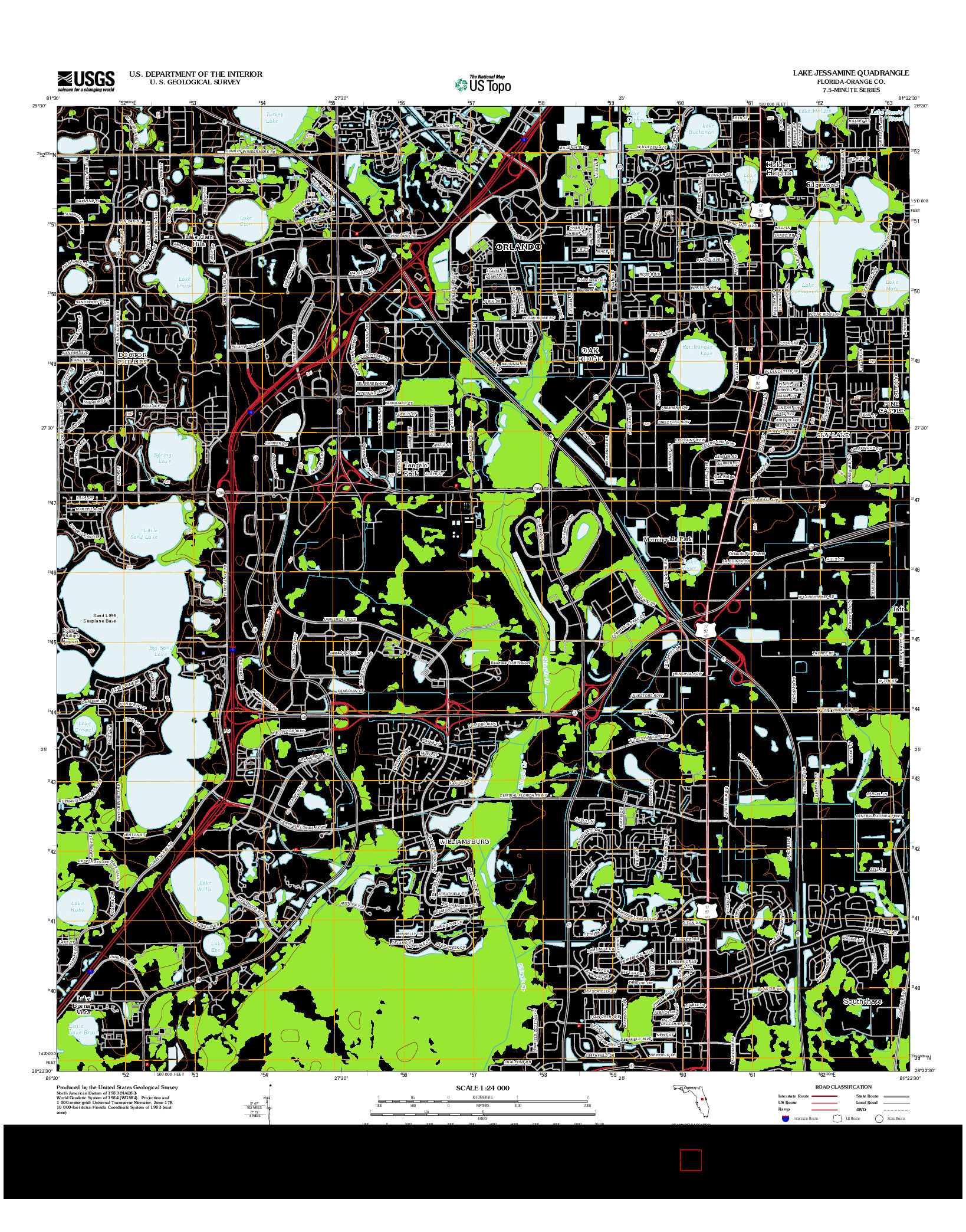 USGS US TOPO 7.5-MINUTE MAP FOR LAKE JESSAMINE, FL 2012