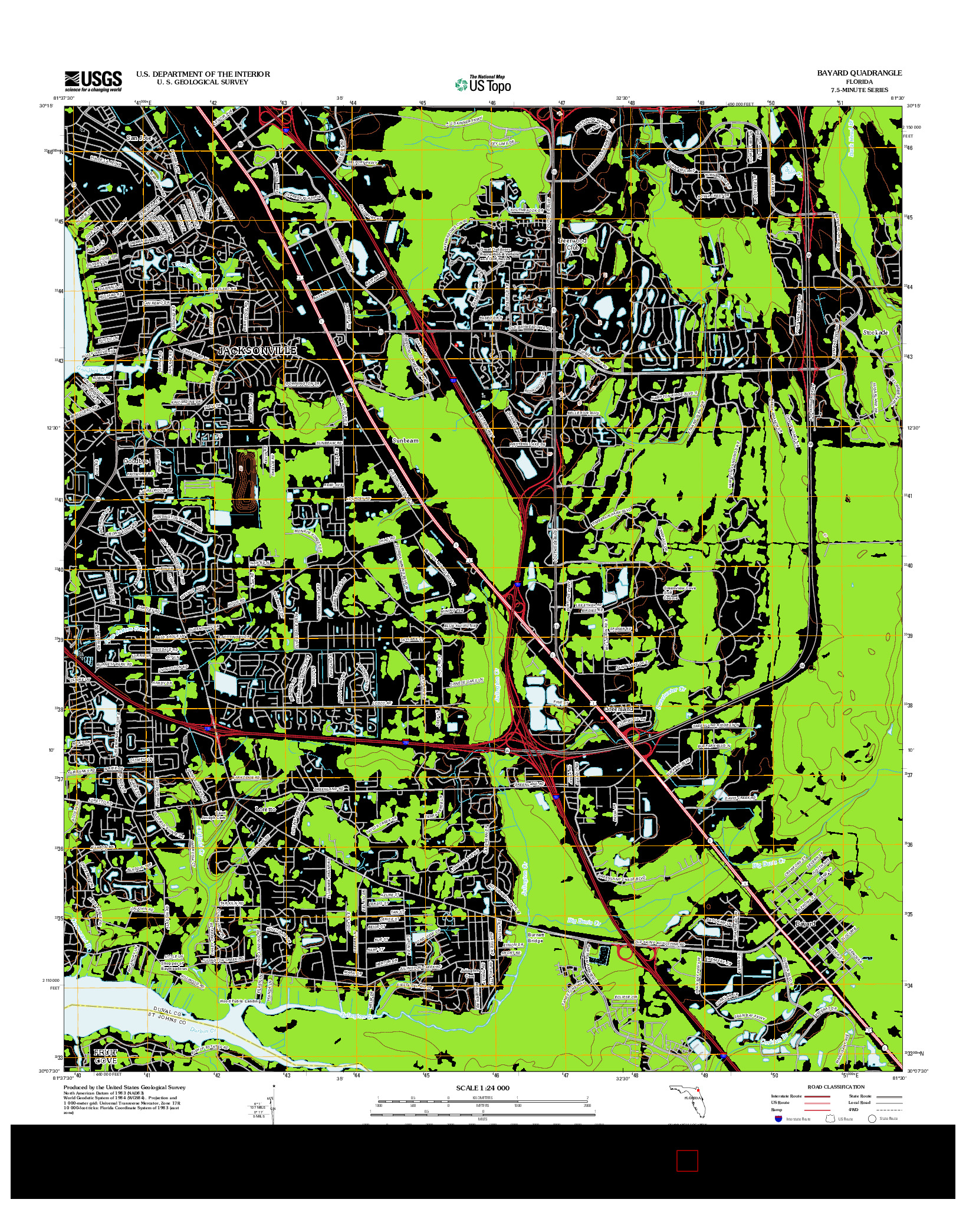 USGS US TOPO 7.5-MINUTE MAP FOR BAYARD, FL 2012
