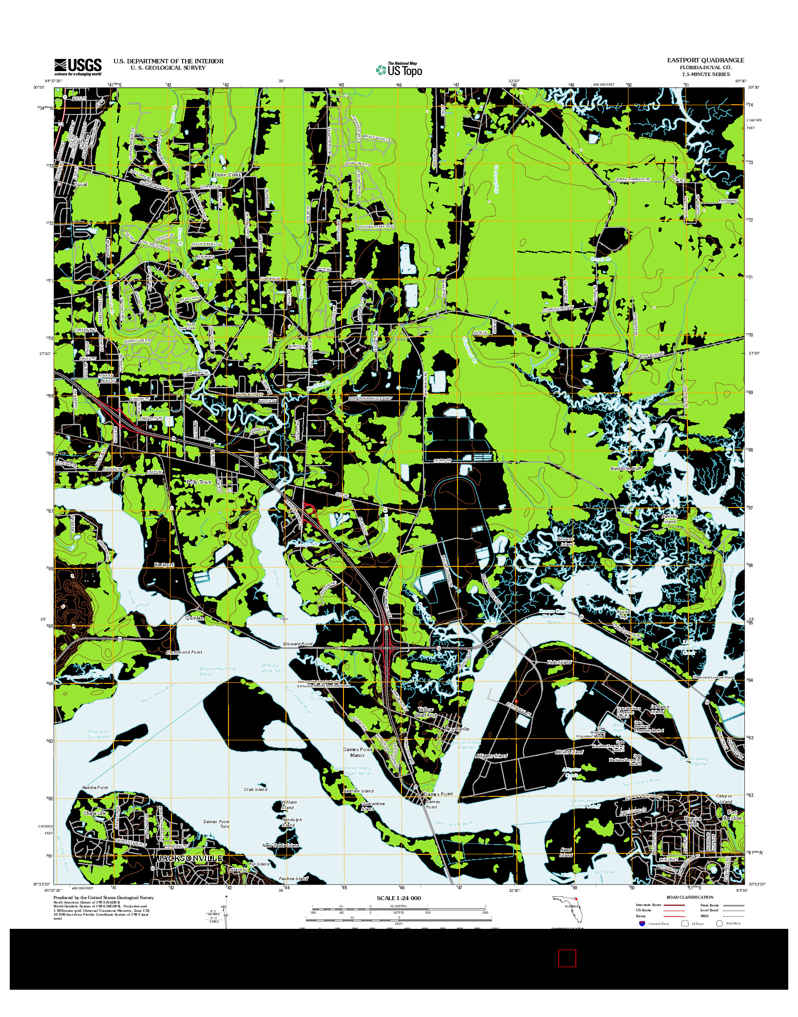 USGS US TOPO 7.5-MINUTE MAP FOR EASTPORT, FL 2012