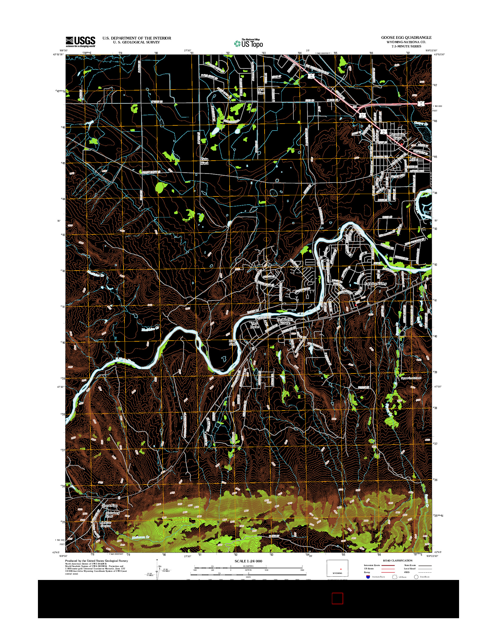 USGS US TOPO 7.5-MINUTE MAP FOR GOOSE EGG, WY 2012