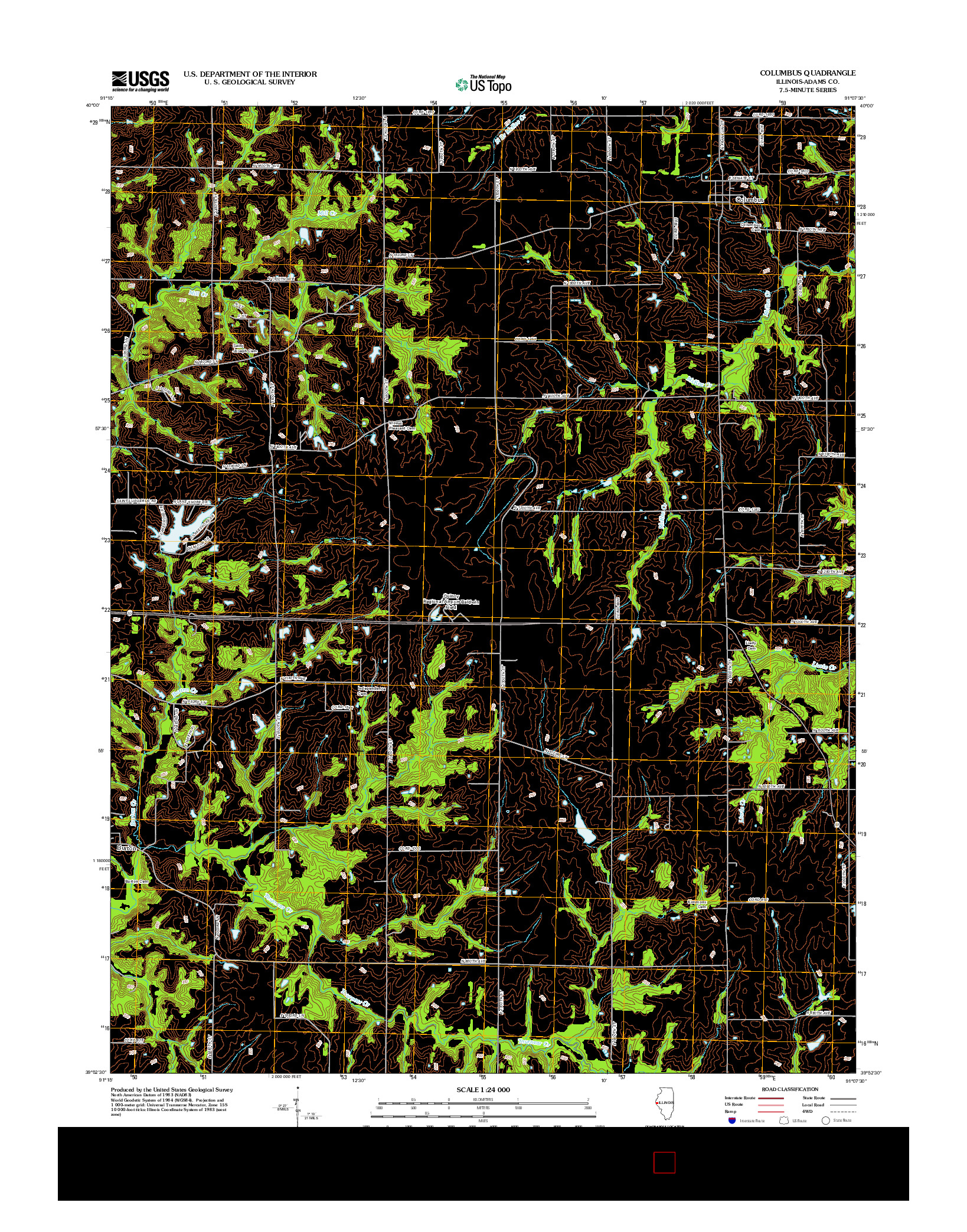 USGS US TOPO 7.5-MINUTE MAP FOR COLUMBUS, IL 2012