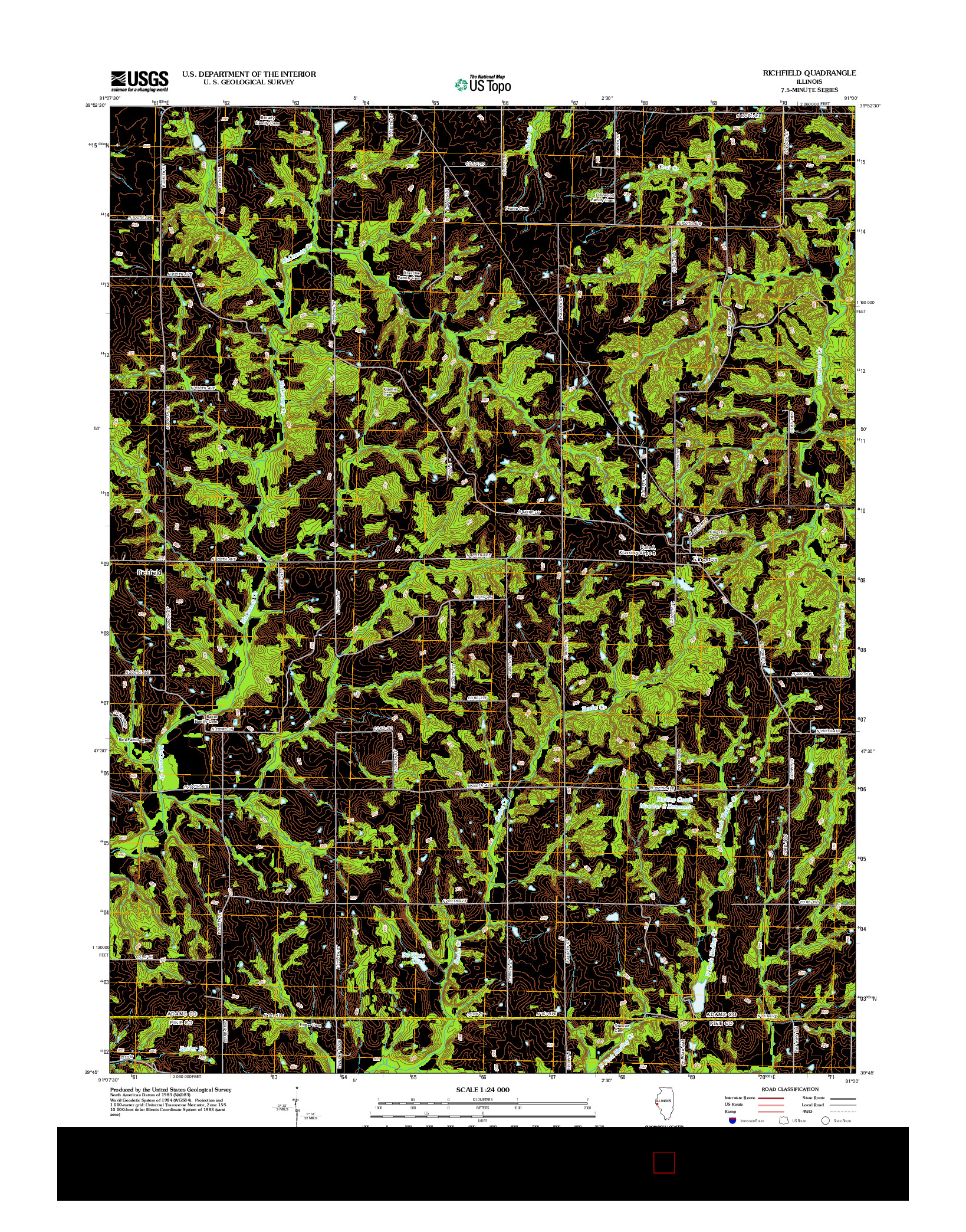 USGS US TOPO 7.5-MINUTE MAP FOR RICHFIELD, IL 2012