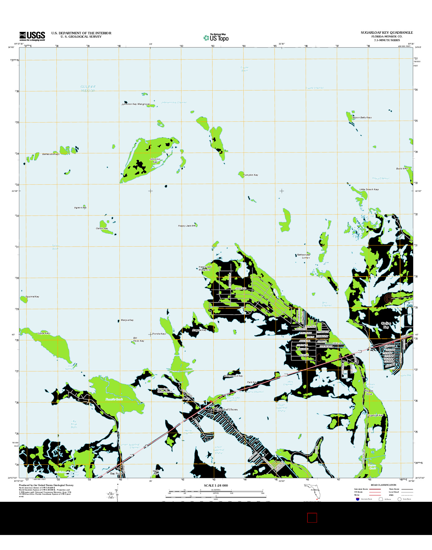 USGS US TOPO 7.5-MINUTE MAP FOR SUGARLOAF KEY, FL 2012