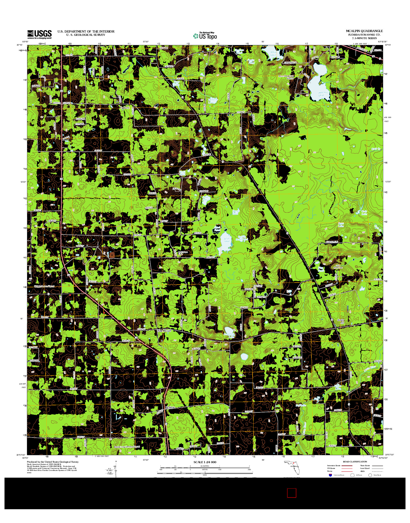 USGS US TOPO 7.5-MINUTE MAP FOR MCALPIN, FL 2012