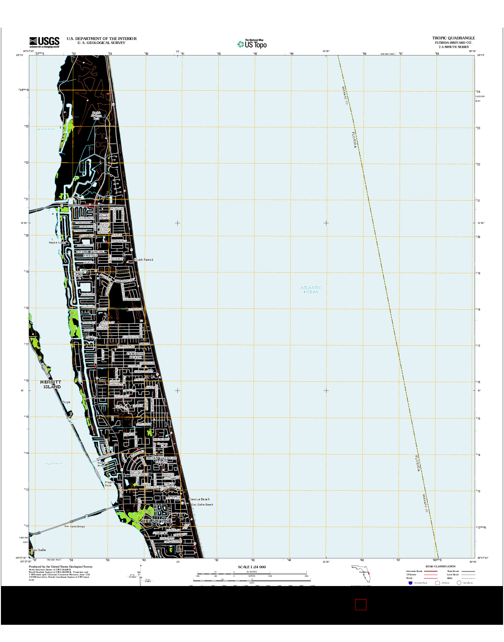 USGS US TOPO 7.5-MINUTE MAP FOR TROPIC, FL 2012