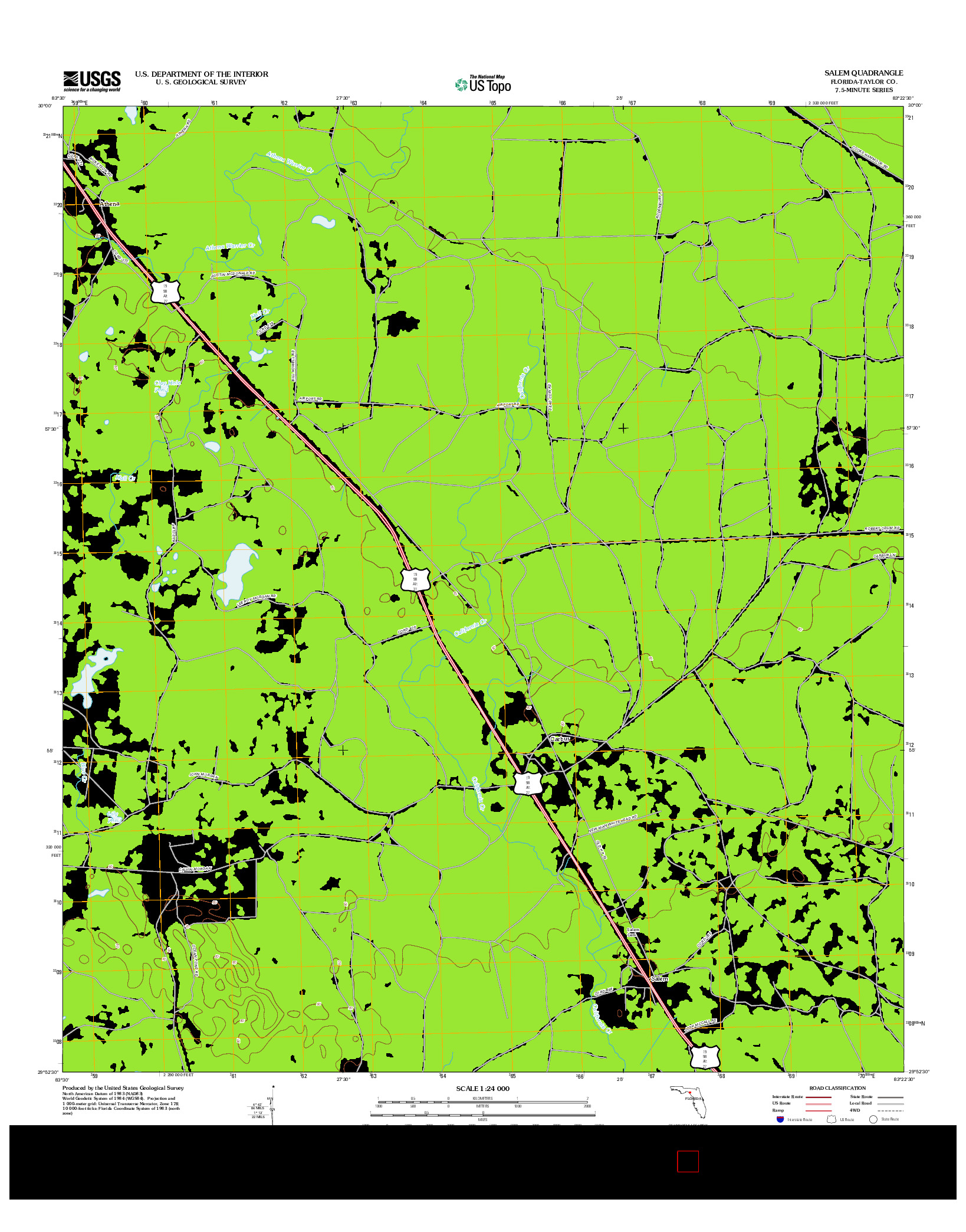 USGS US TOPO 7.5-MINUTE MAP FOR SALEM, FL 2012