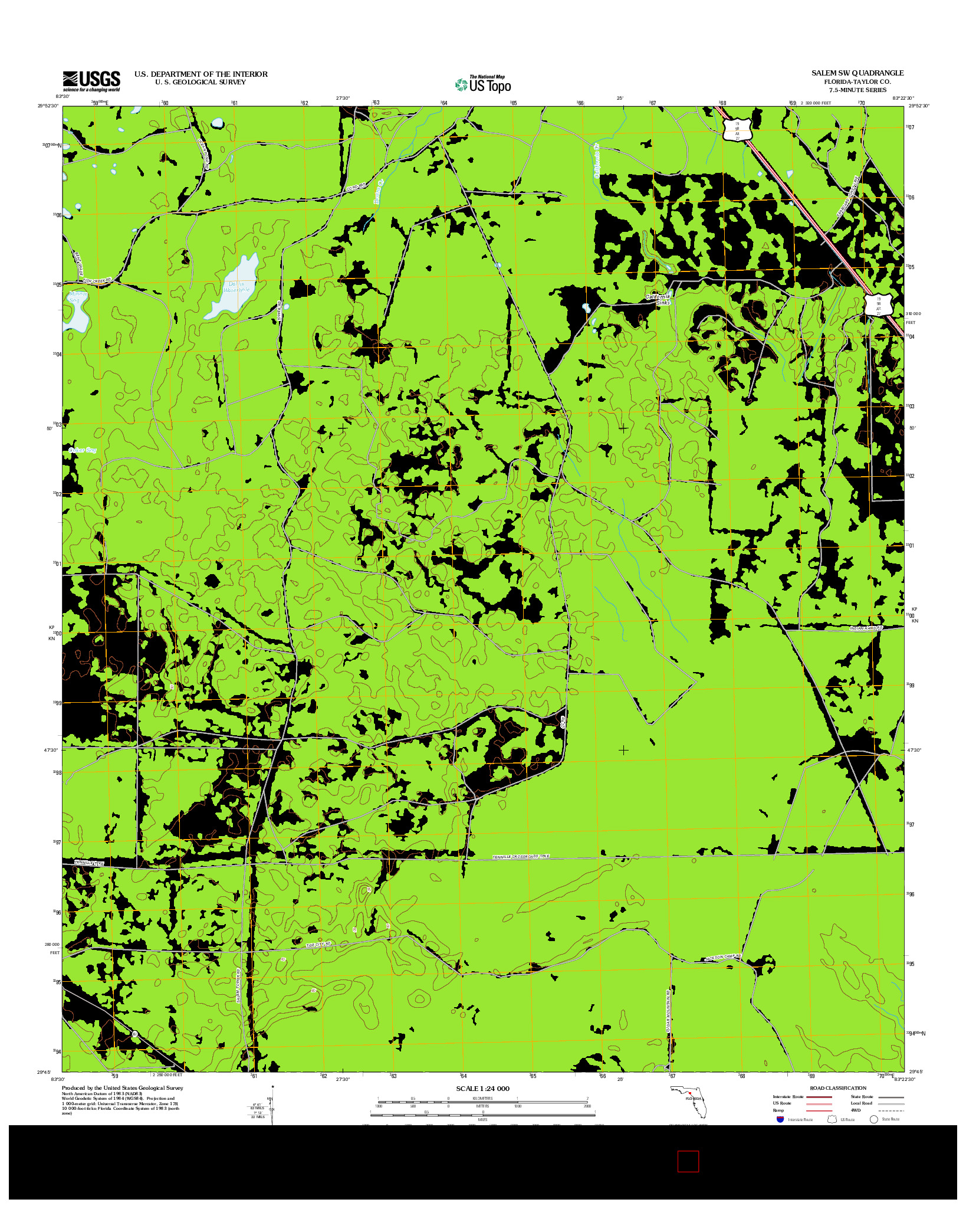 USGS US TOPO 7.5-MINUTE MAP FOR SALEM SW, FL 2012