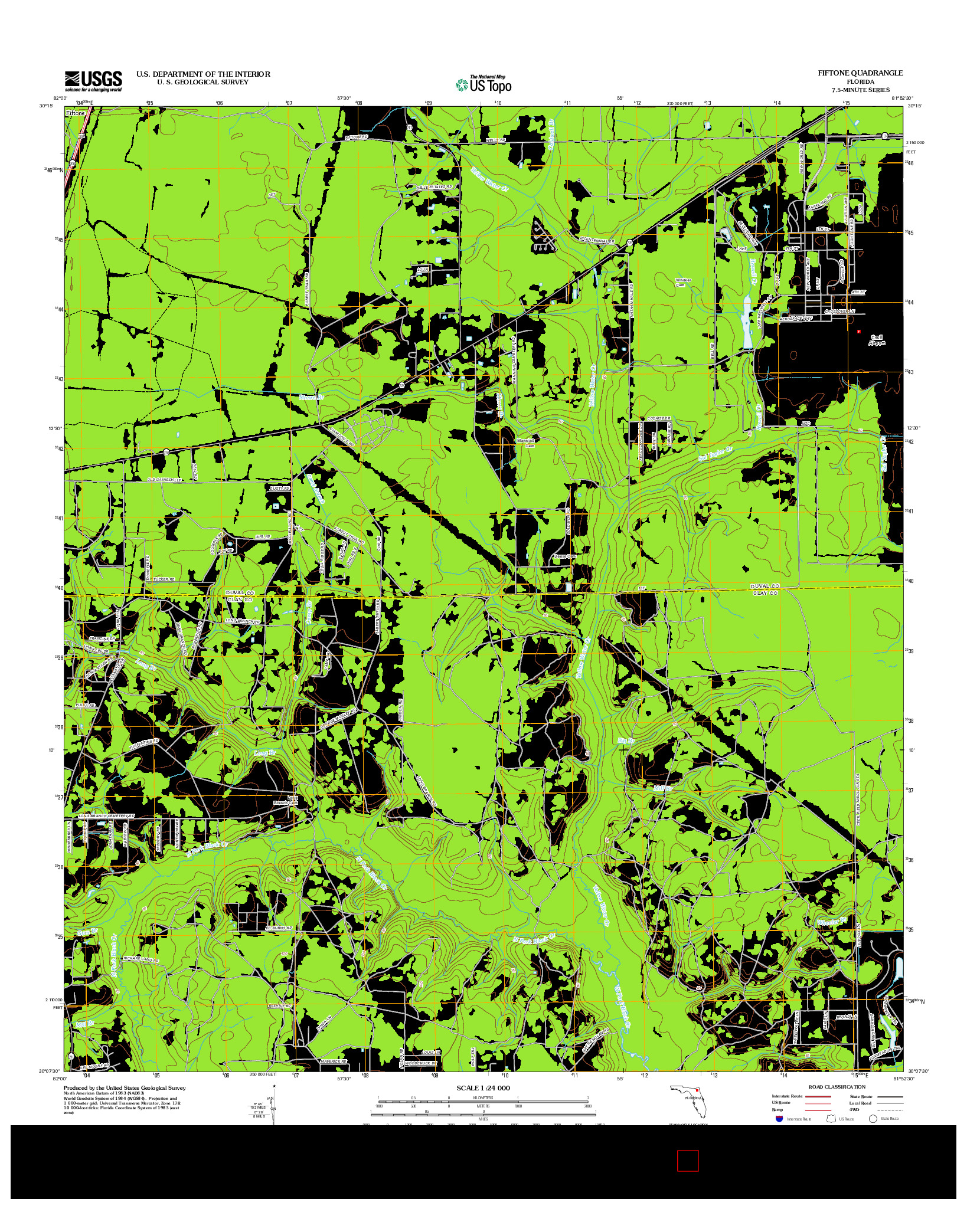 USGS US TOPO 7.5-MINUTE MAP FOR FIFTONE, FL 2012