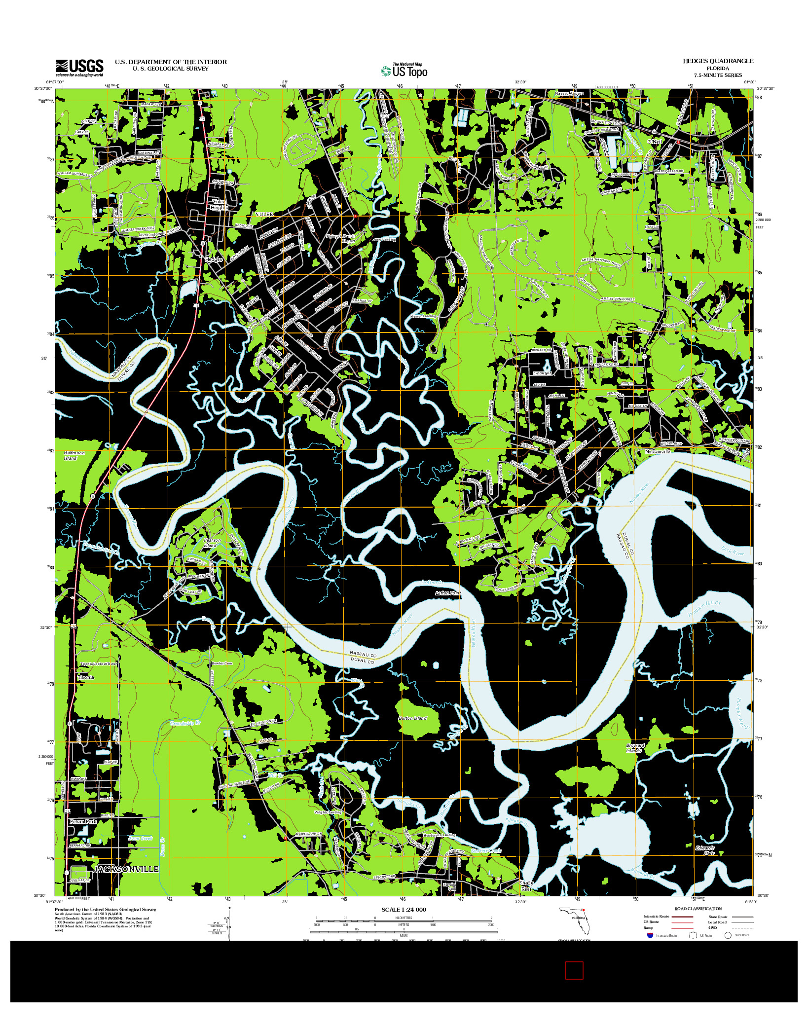 USGS US TOPO 7.5-MINUTE MAP FOR HEDGES, FL 2012