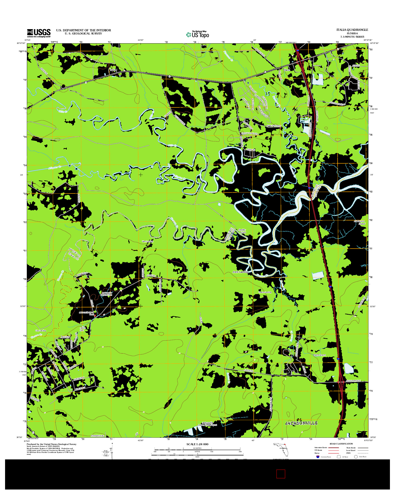 USGS US TOPO 7.5-MINUTE MAP FOR ITALIA, FL 2012