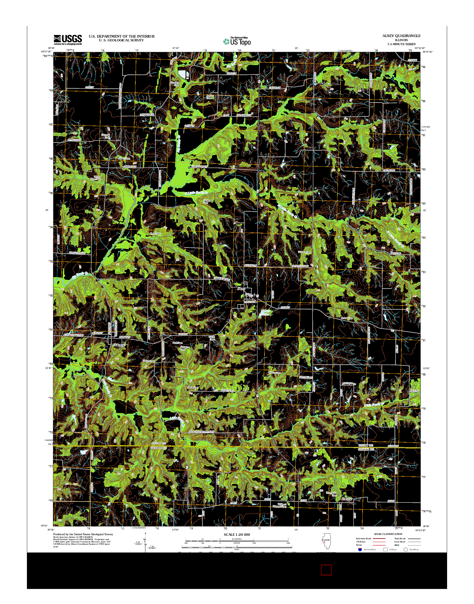 USGS US TOPO 7.5-MINUTE MAP FOR ALSEY, IL 2012