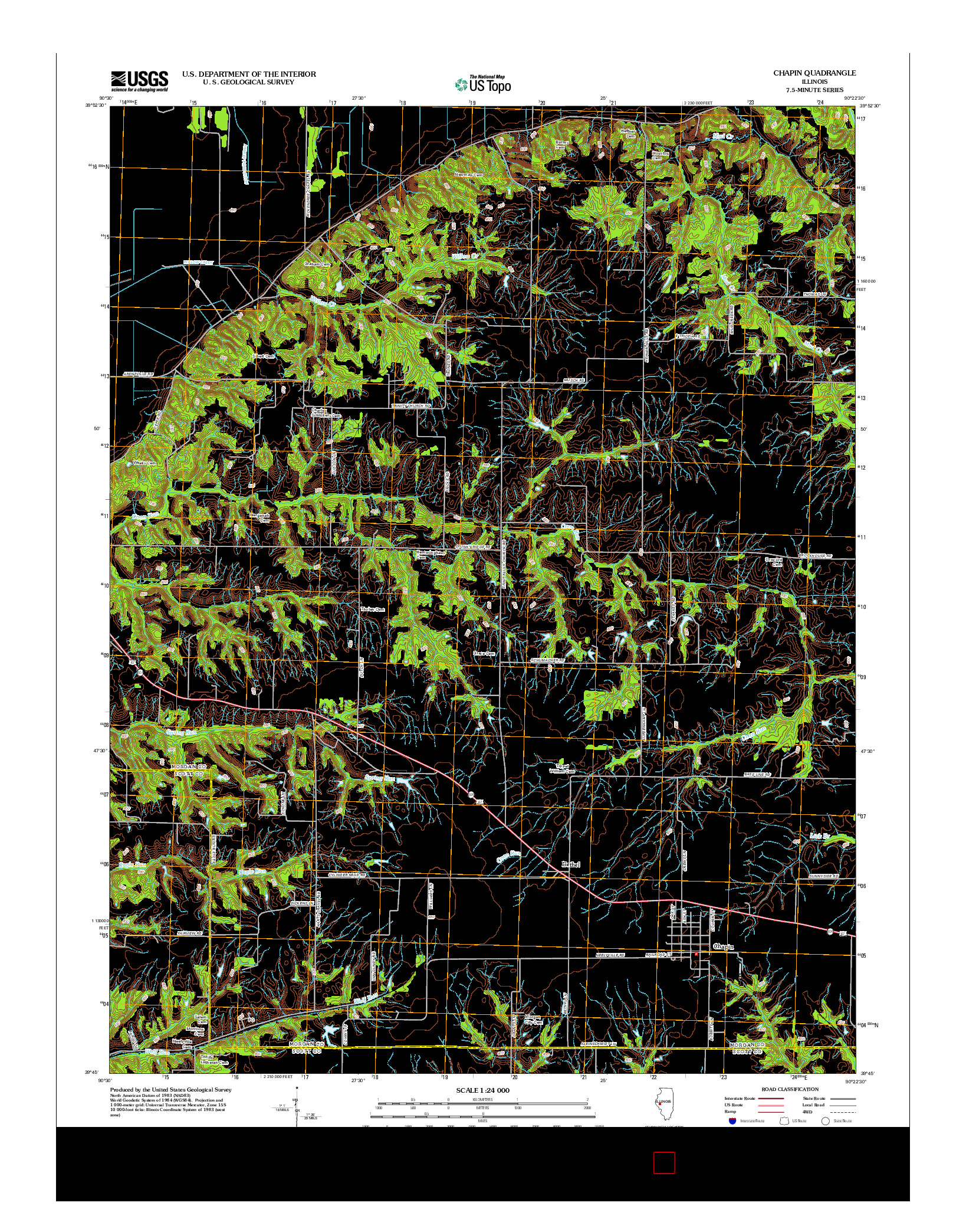 USGS US TOPO 7.5-MINUTE MAP FOR CHAPIN, IL 2012