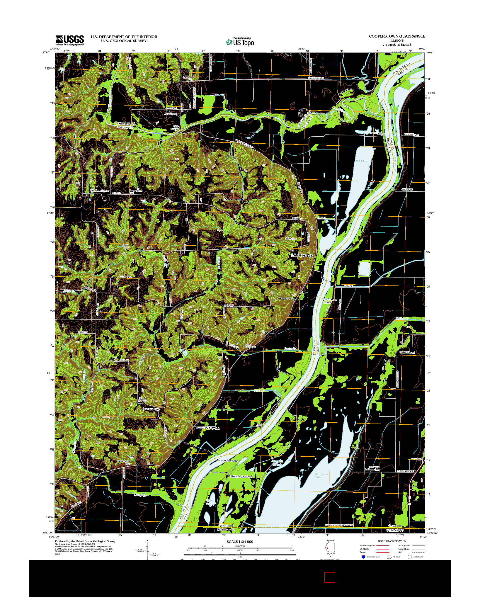 USGS US TOPO 7.5-MINUTE MAP FOR COOPERSTOWN, IL 2012