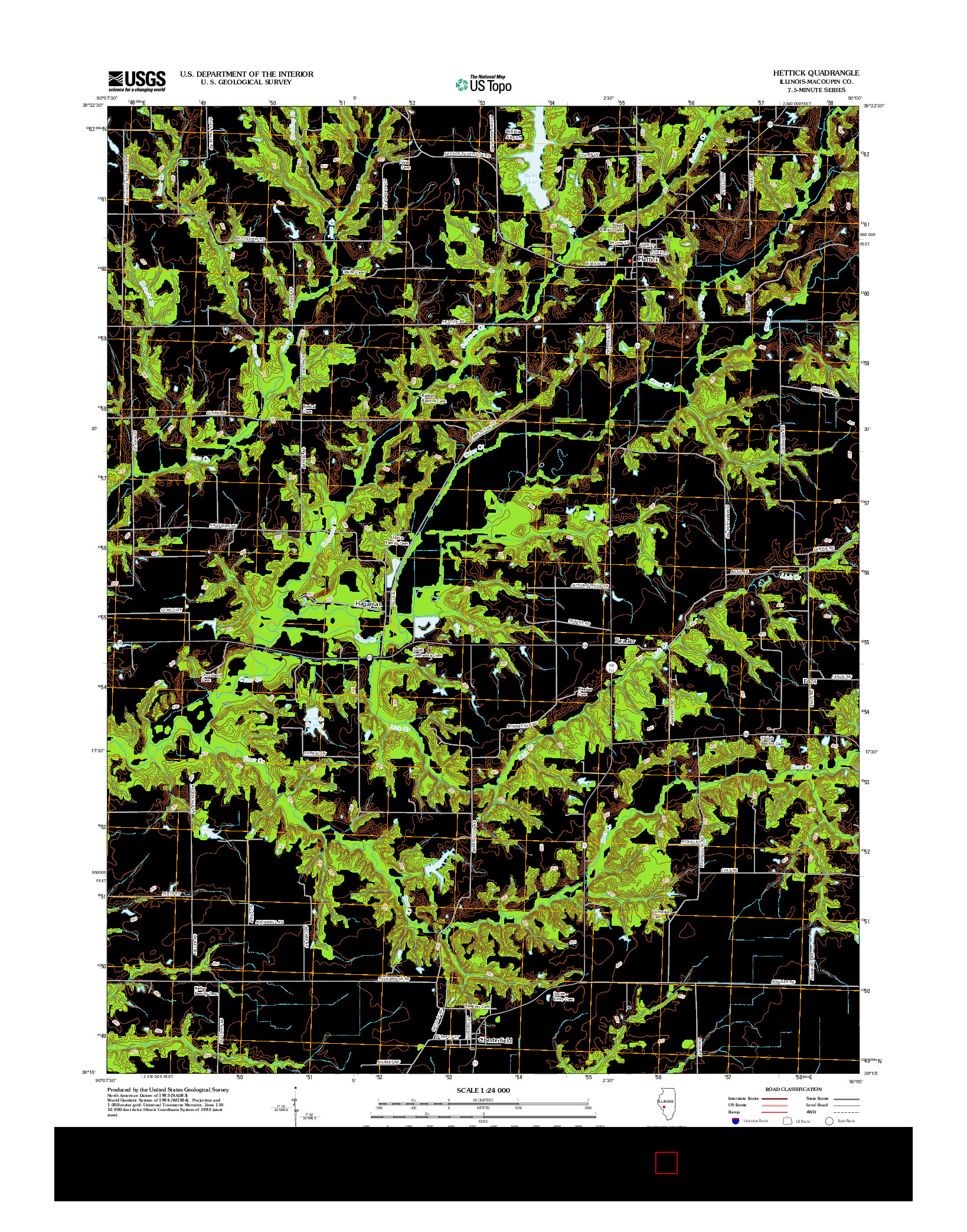 USGS US TOPO 7.5-MINUTE MAP FOR HETTICK, IL 2012