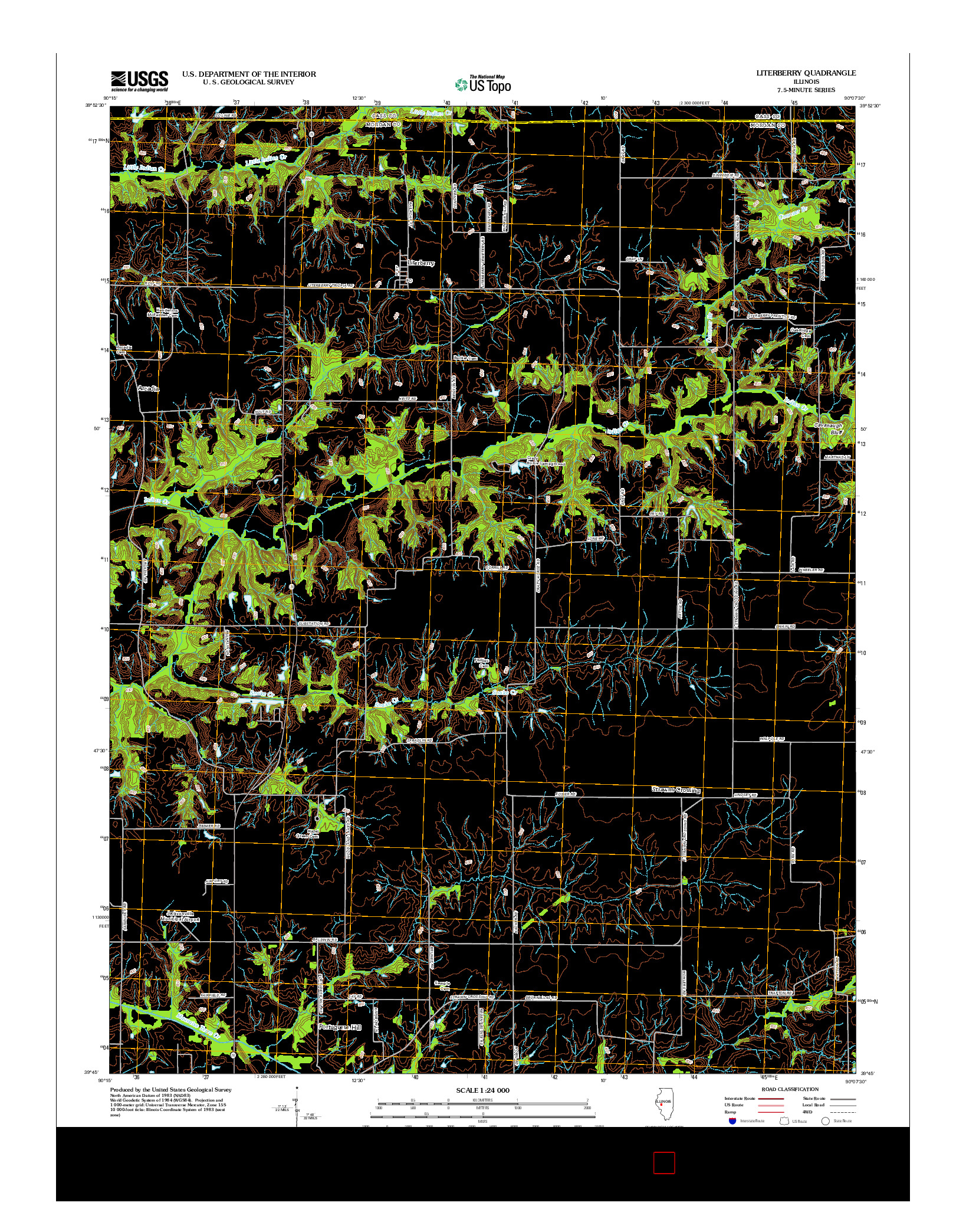 USGS US TOPO 7.5-MINUTE MAP FOR LITERBERRY, IL 2012