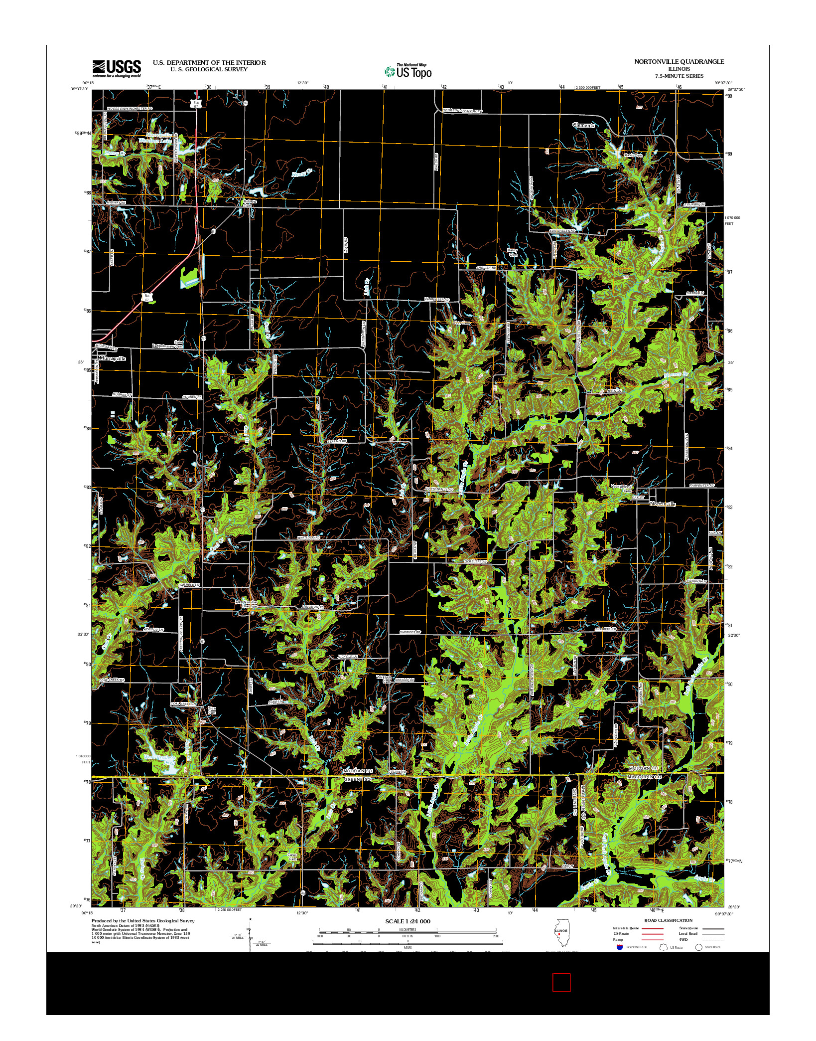 USGS US TOPO 7.5-MINUTE MAP FOR NORTONVILLE, IL 2012