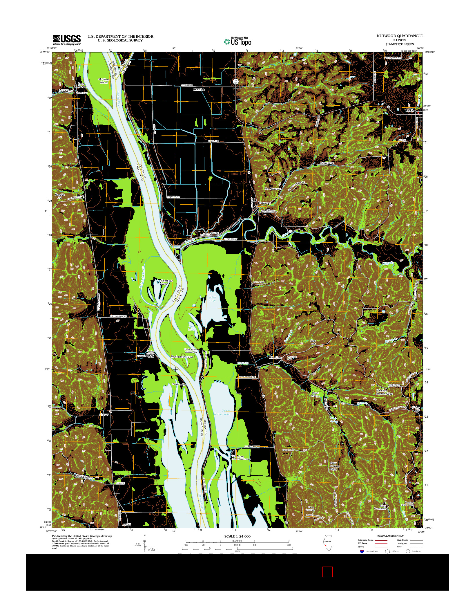 USGS US TOPO 7.5-MINUTE MAP FOR NUTWOOD, IL 2012