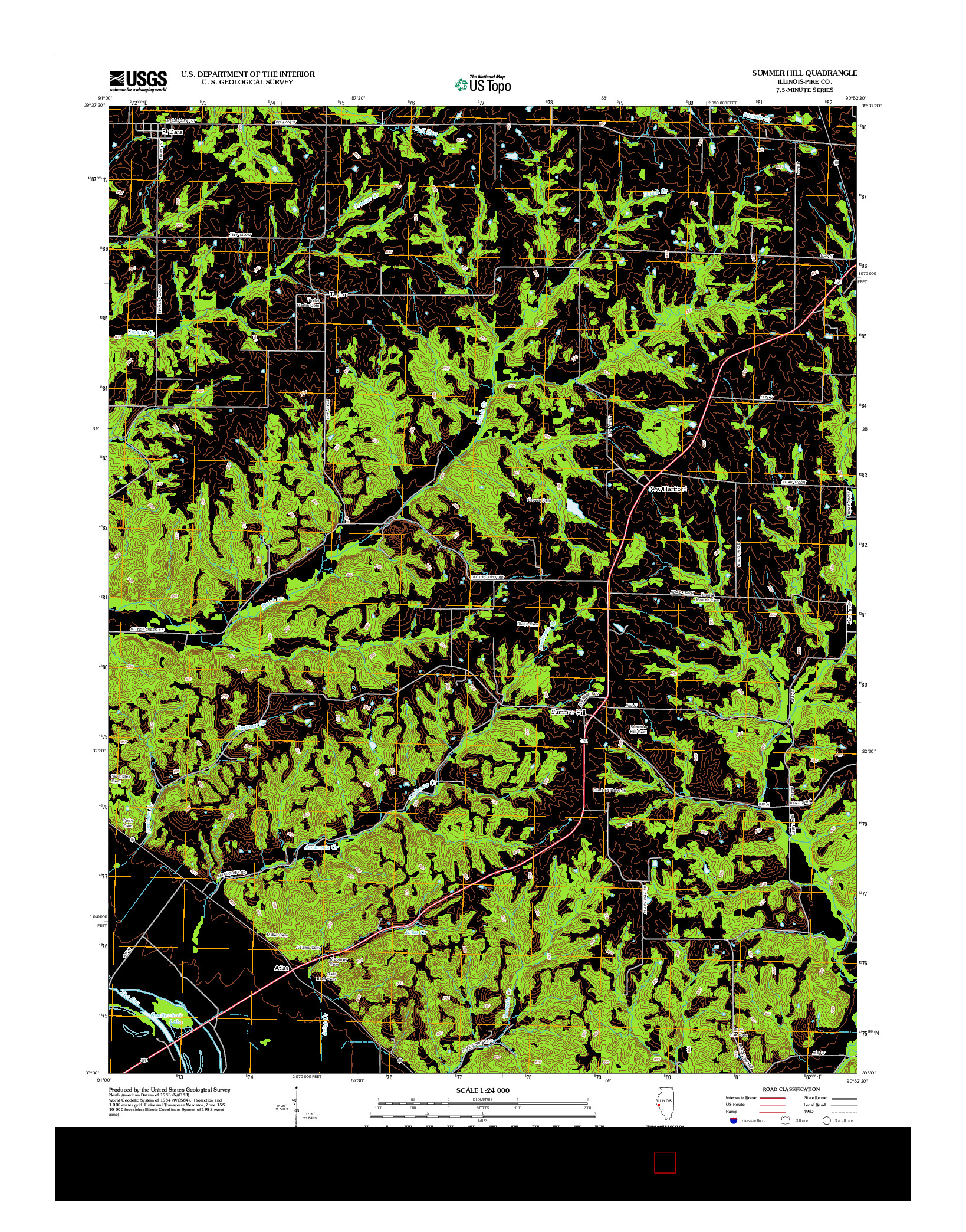 USGS US TOPO 7.5-MINUTE MAP FOR SUMMER HILL, IL 2012