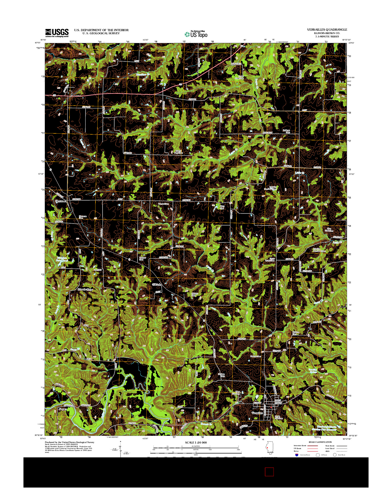 USGS US TOPO 7.5-MINUTE MAP FOR VERSAILLES, IL 2012