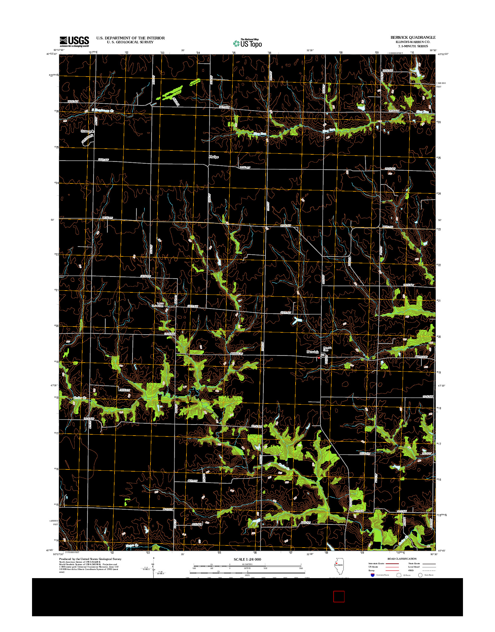 USGS US TOPO 7.5-MINUTE MAP FOR BERWICK, IL 2012