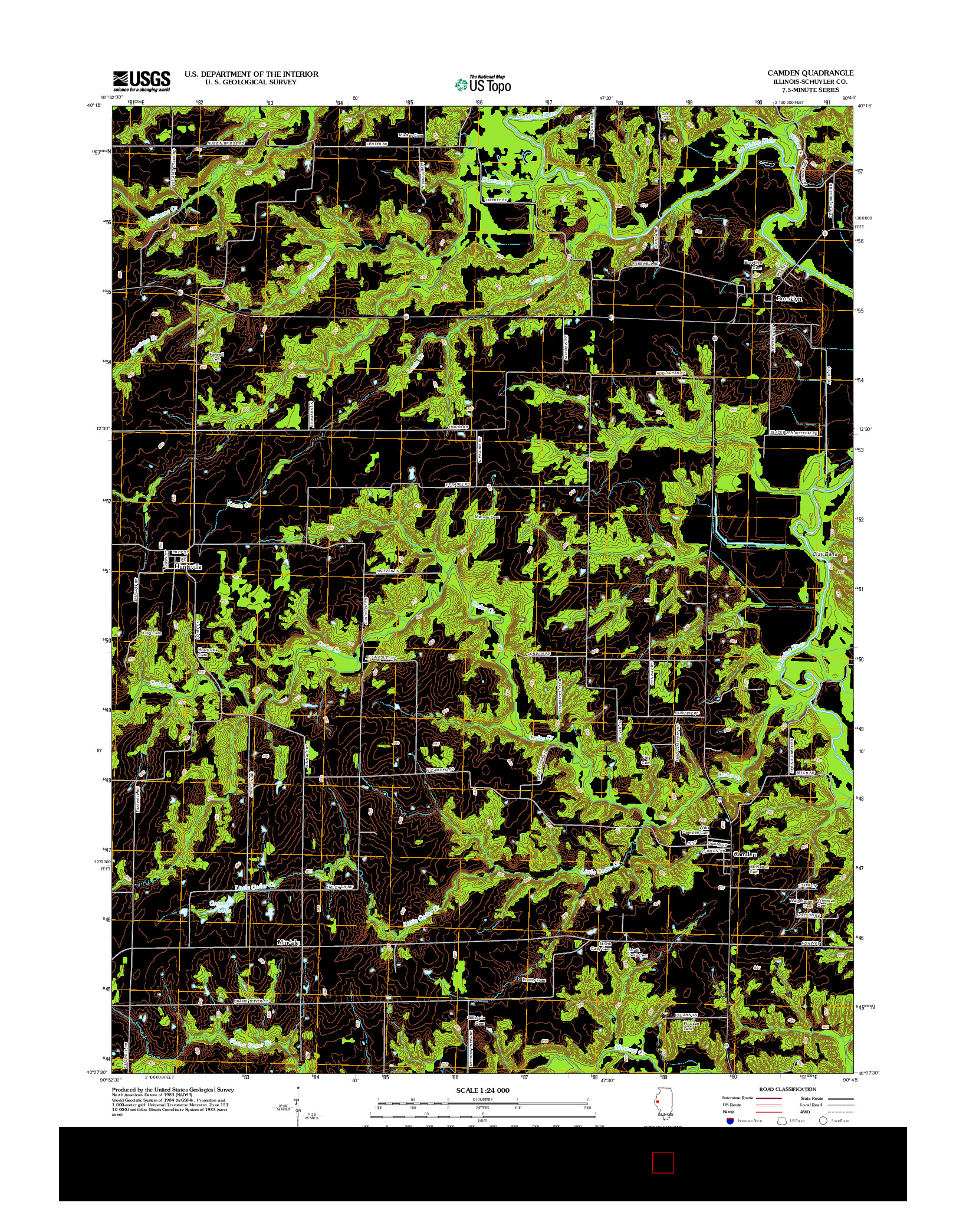 USGS US TOPO 7.5-MINUTE MAP FOR CAMDEN, IL 2012