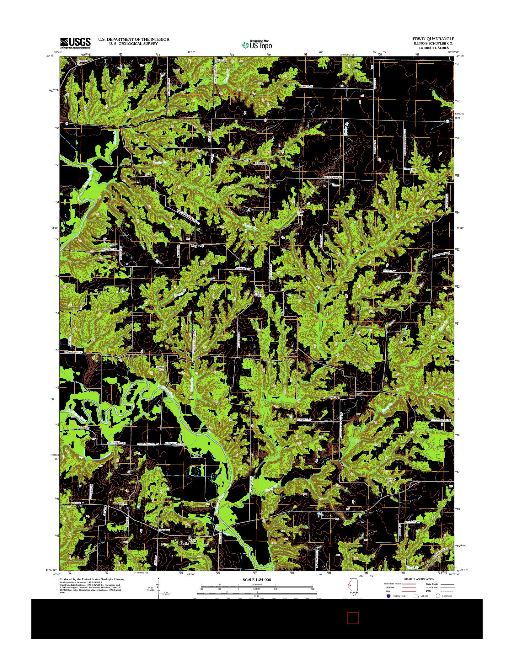 USGS US TOPO 7.5-MINUTE MAP FOR ERWIN, IL 2012