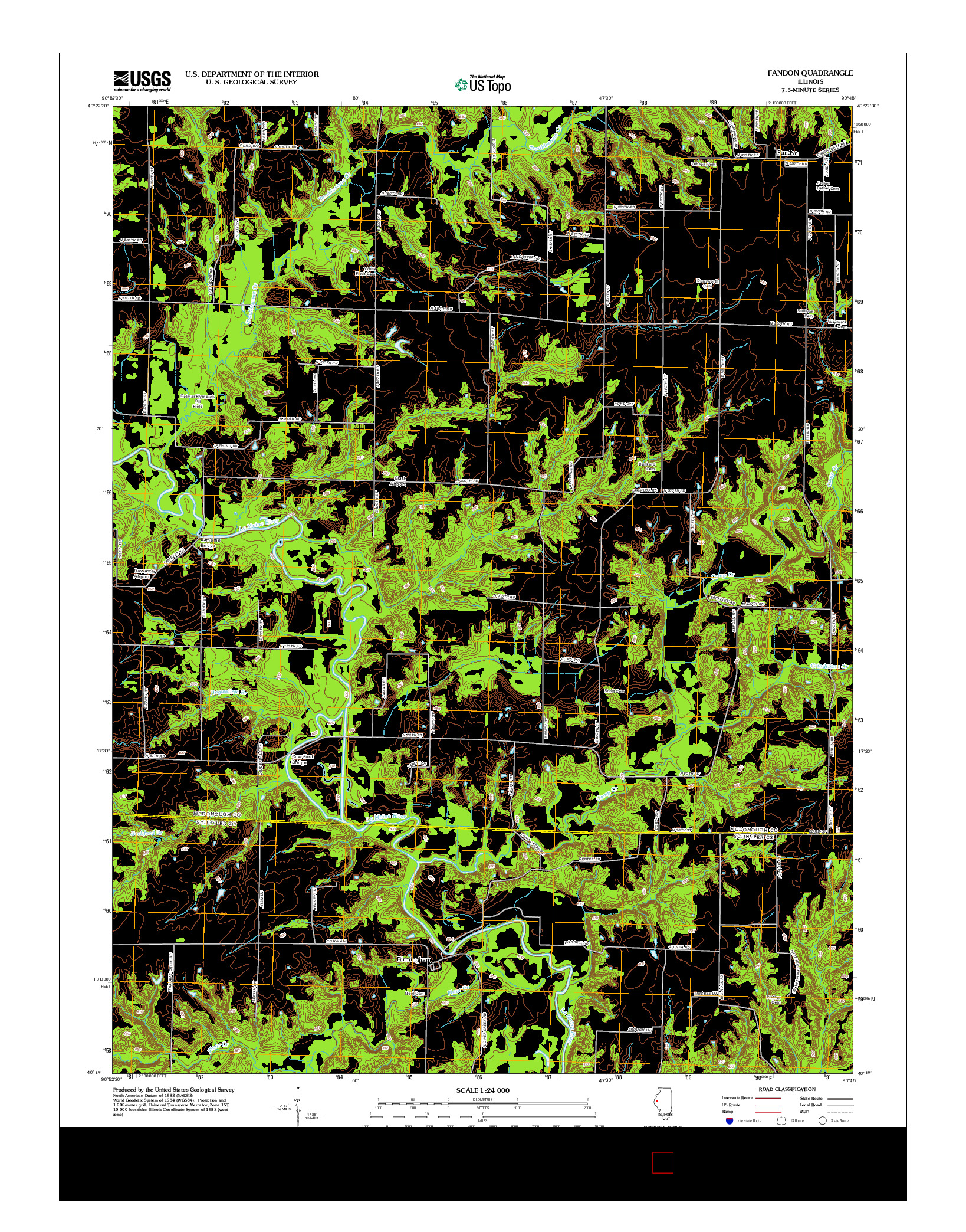 USGS US TOPO 7.5-MINUTE MAP FOR FANDON, IL 2012