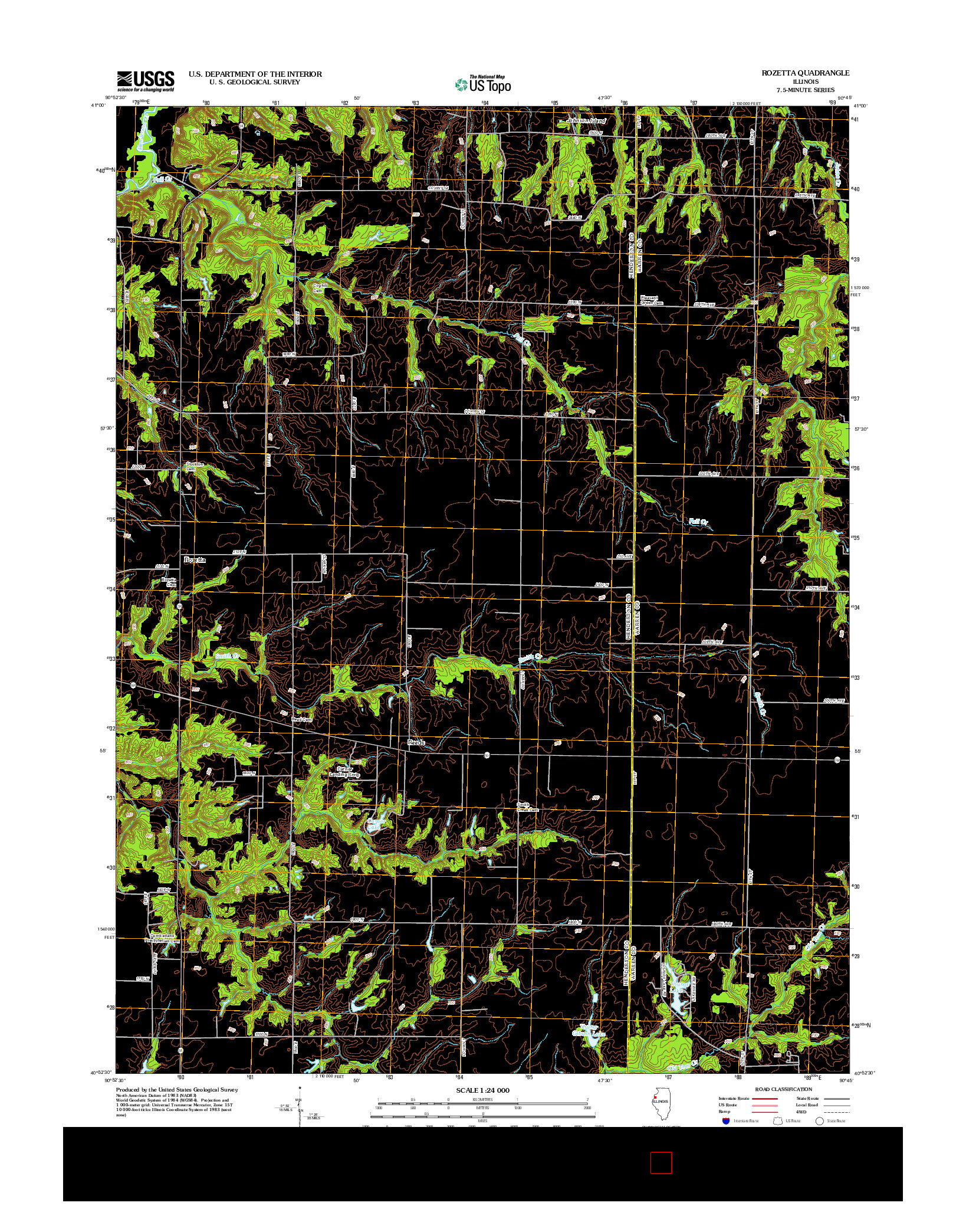 USGS US TOPO 7.5-MINUTE MAP FOR ROZETTA, IL 2012
