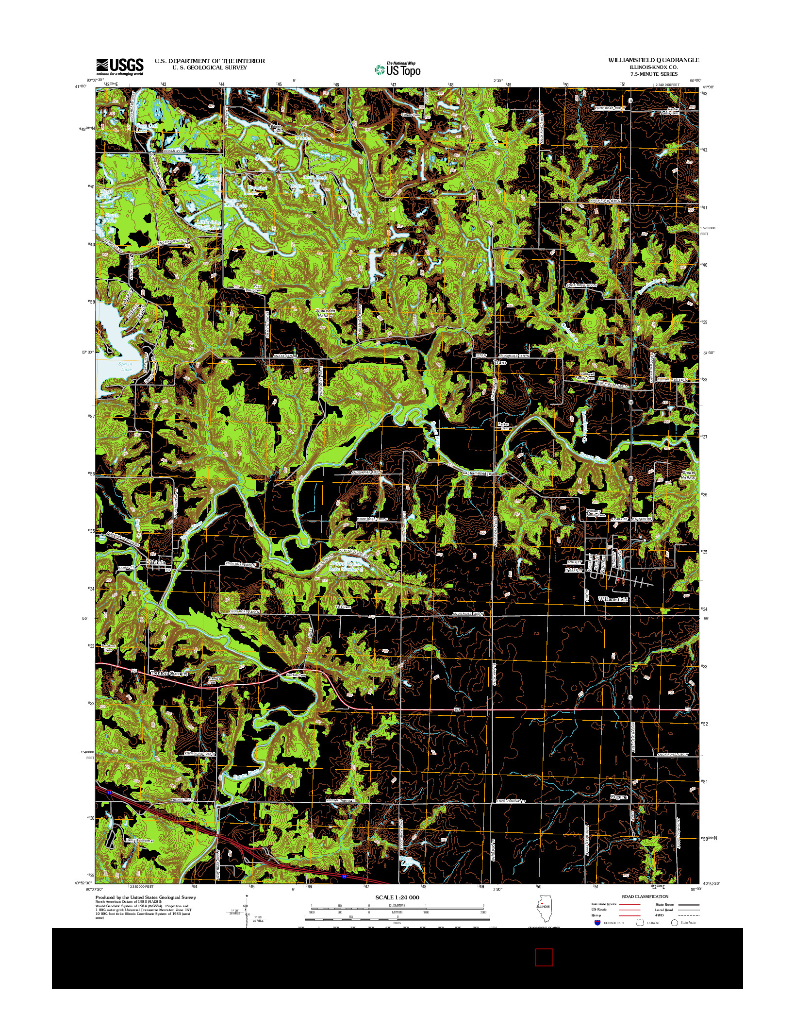 USGS US TOPO 7.5-MINUTE MAP FOR WILLIAMSFIELD, IL 2012