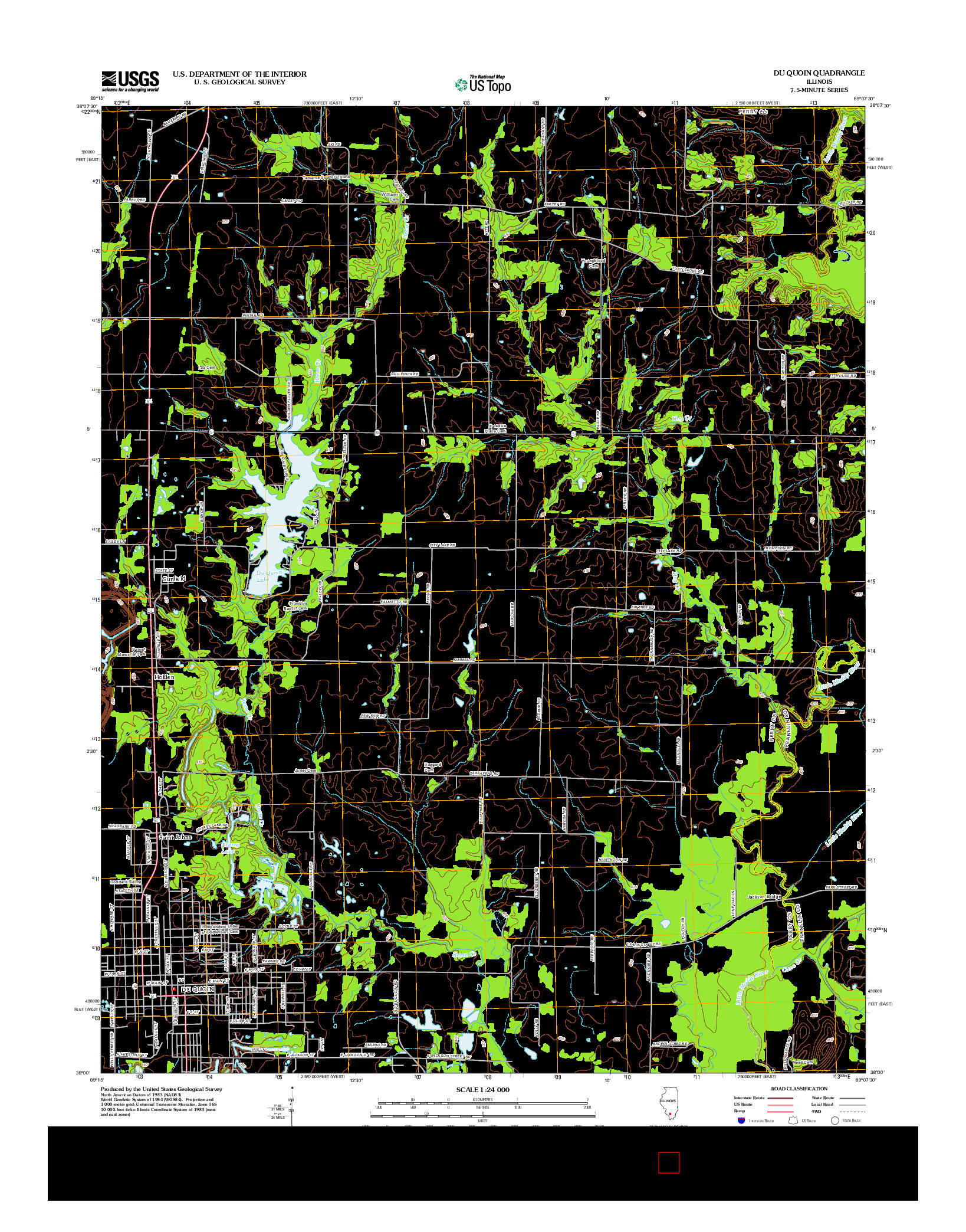 USGS US TOPO 7.5-MINUTE MAP FOR DU QUOIN, IL 2012