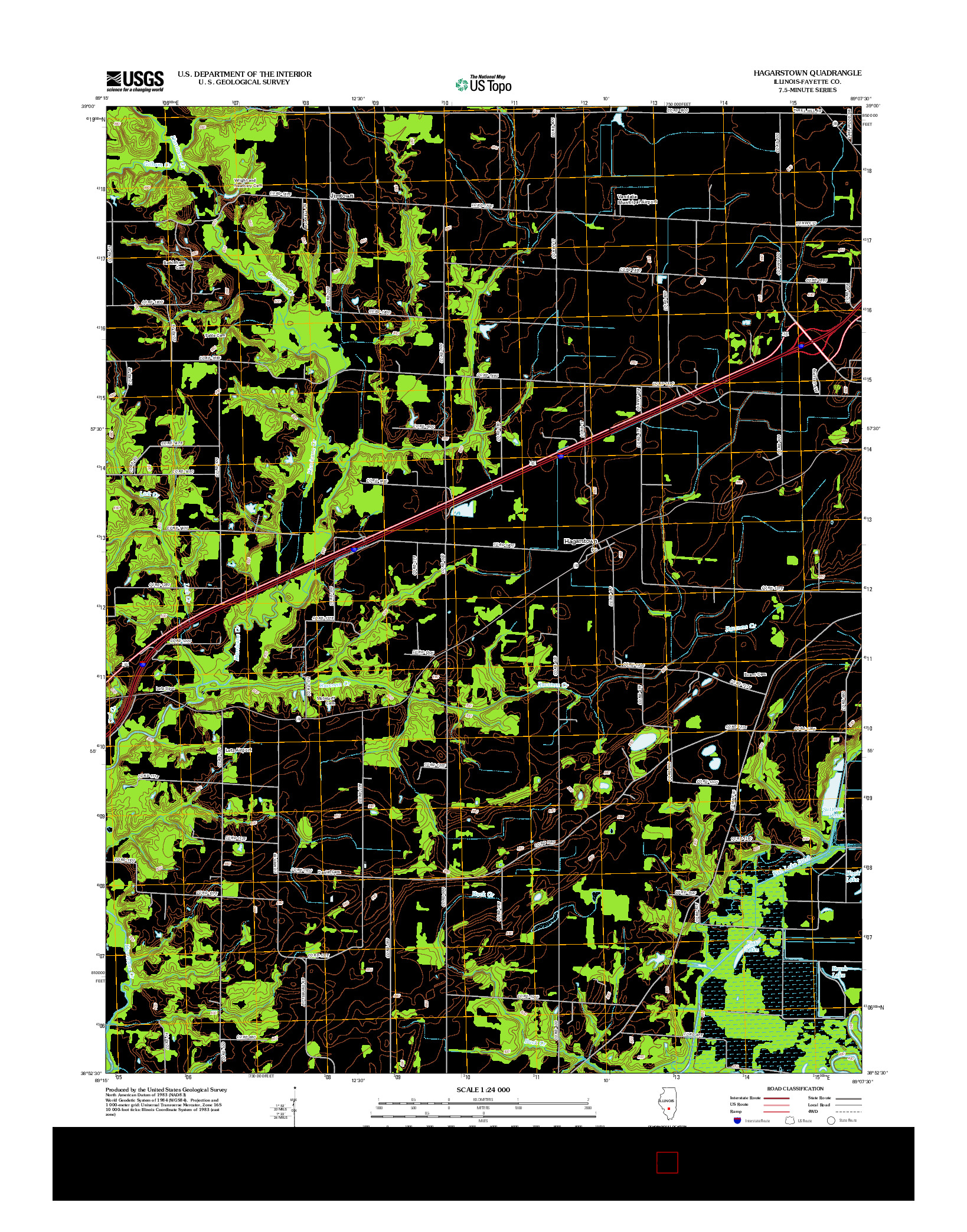 USGS US TOPO 7.5-MINUTE MAP FOR HAGARSTOWN, IL 2012