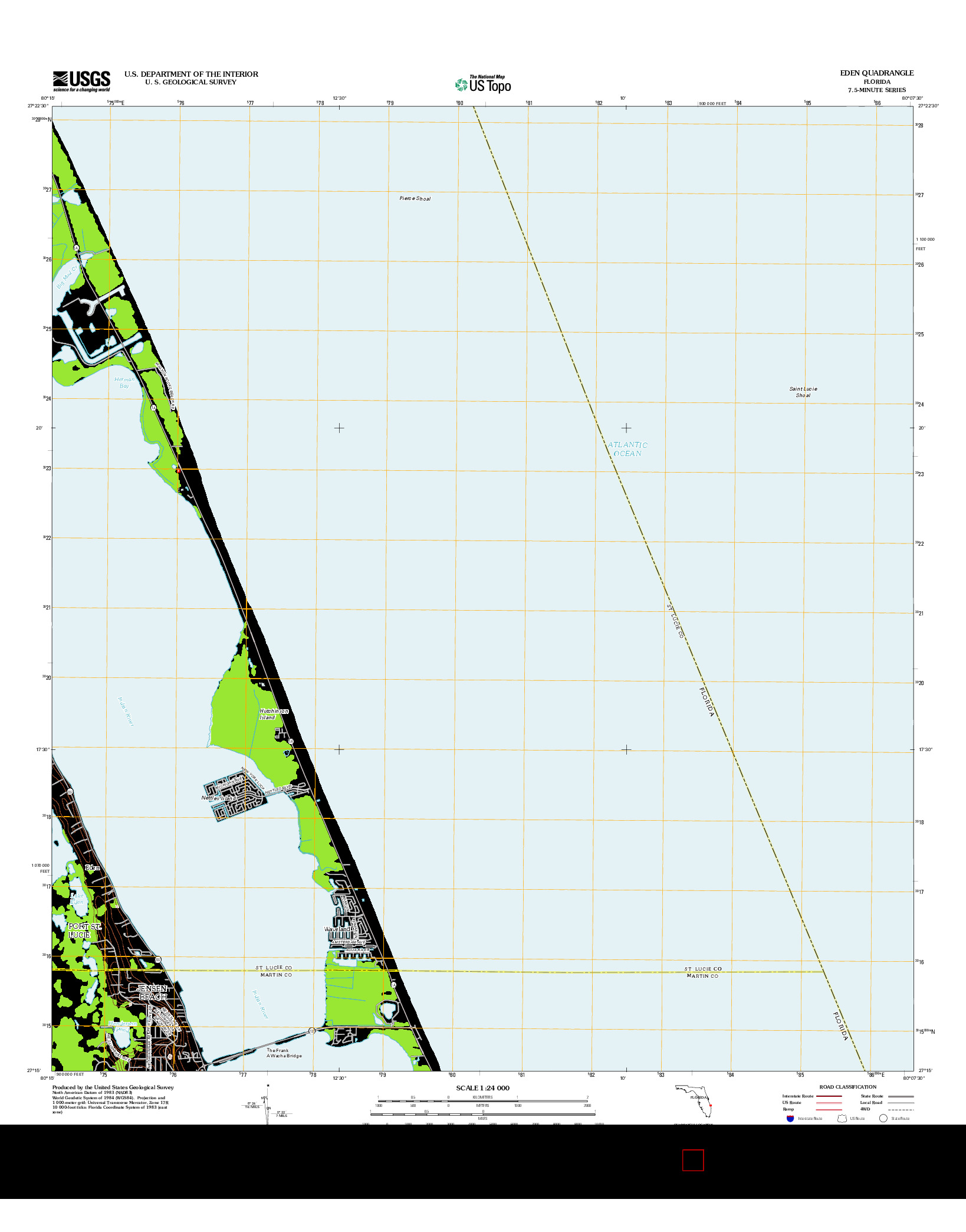 USGS US TOPO 7.5-MINUTE MAP FOR EDEN, FL 2012