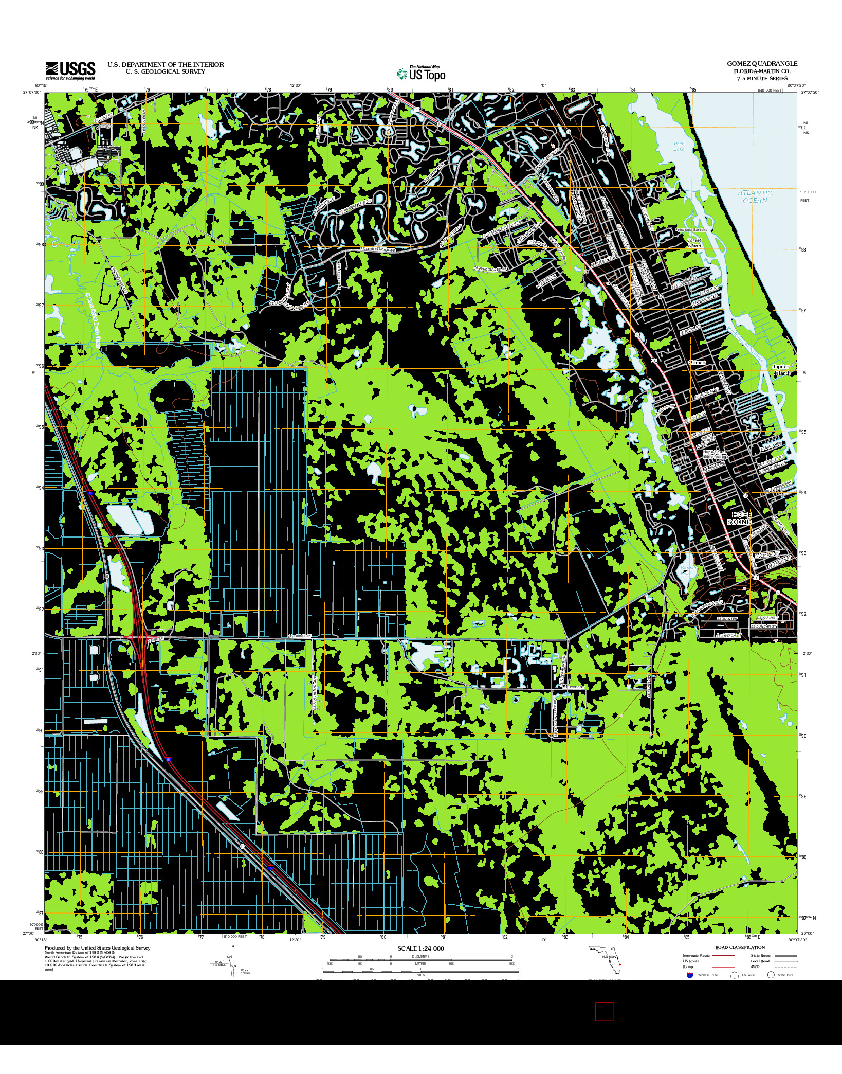 USGS US TOPO 7.5-MINUTE MAP FOR GOMEZ, FL 2012
